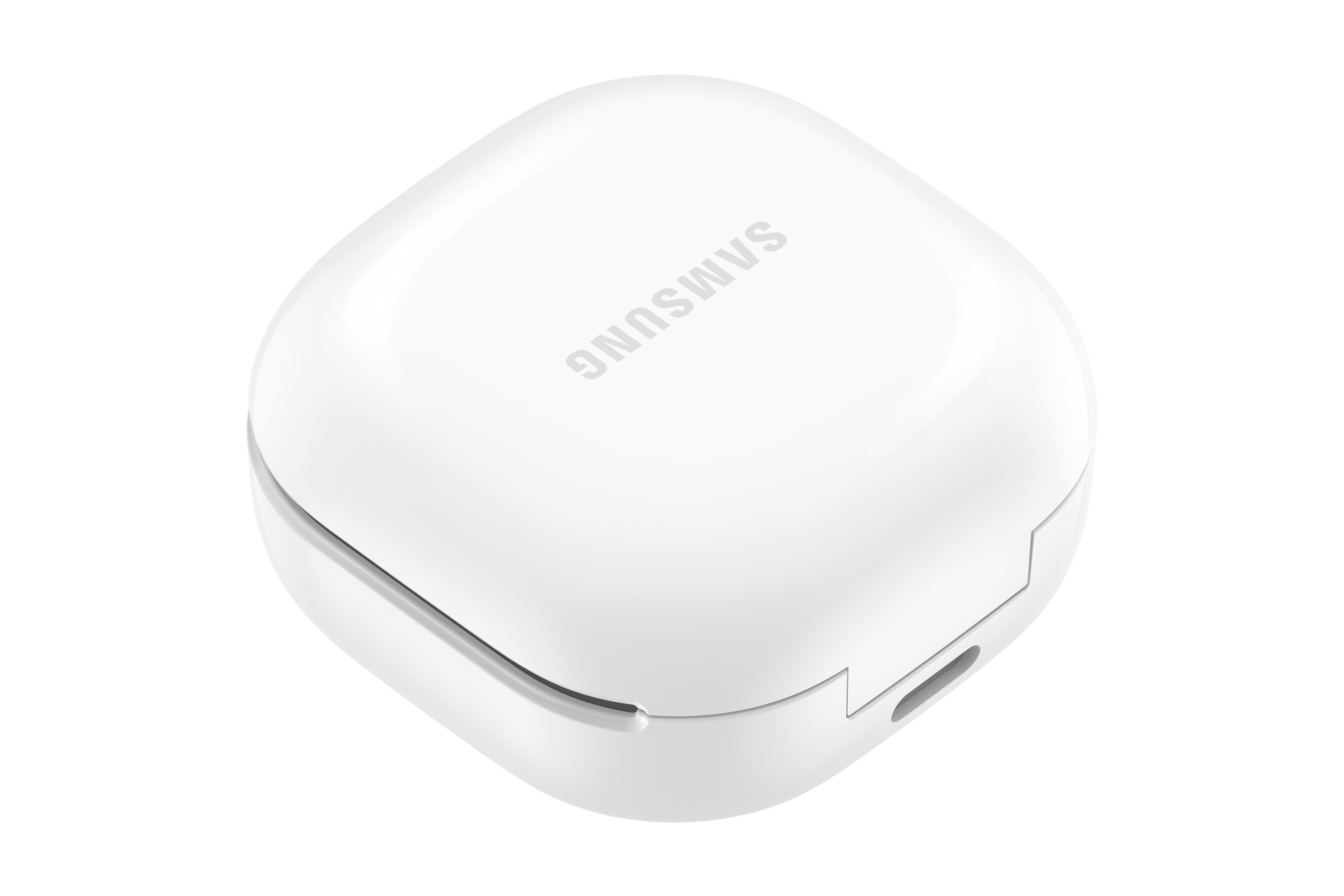 갤럭시 버즈 FE 그라파이트 케이스 뚜껑 닫힌 옆측면