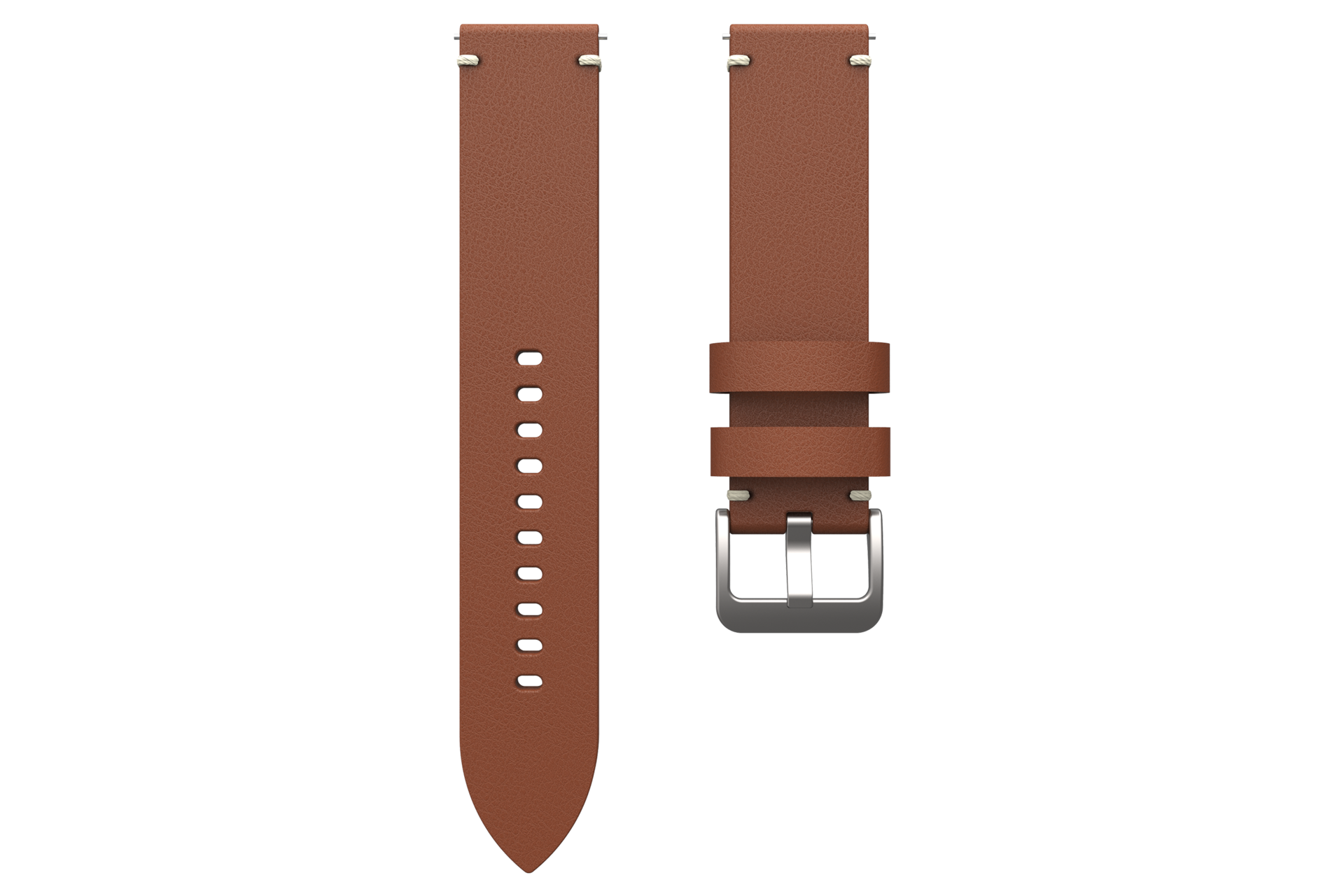 갤럭시 워치 브랄로바 스트랩 (와이드) (다크 브라운) 세로로 나열한 이미지