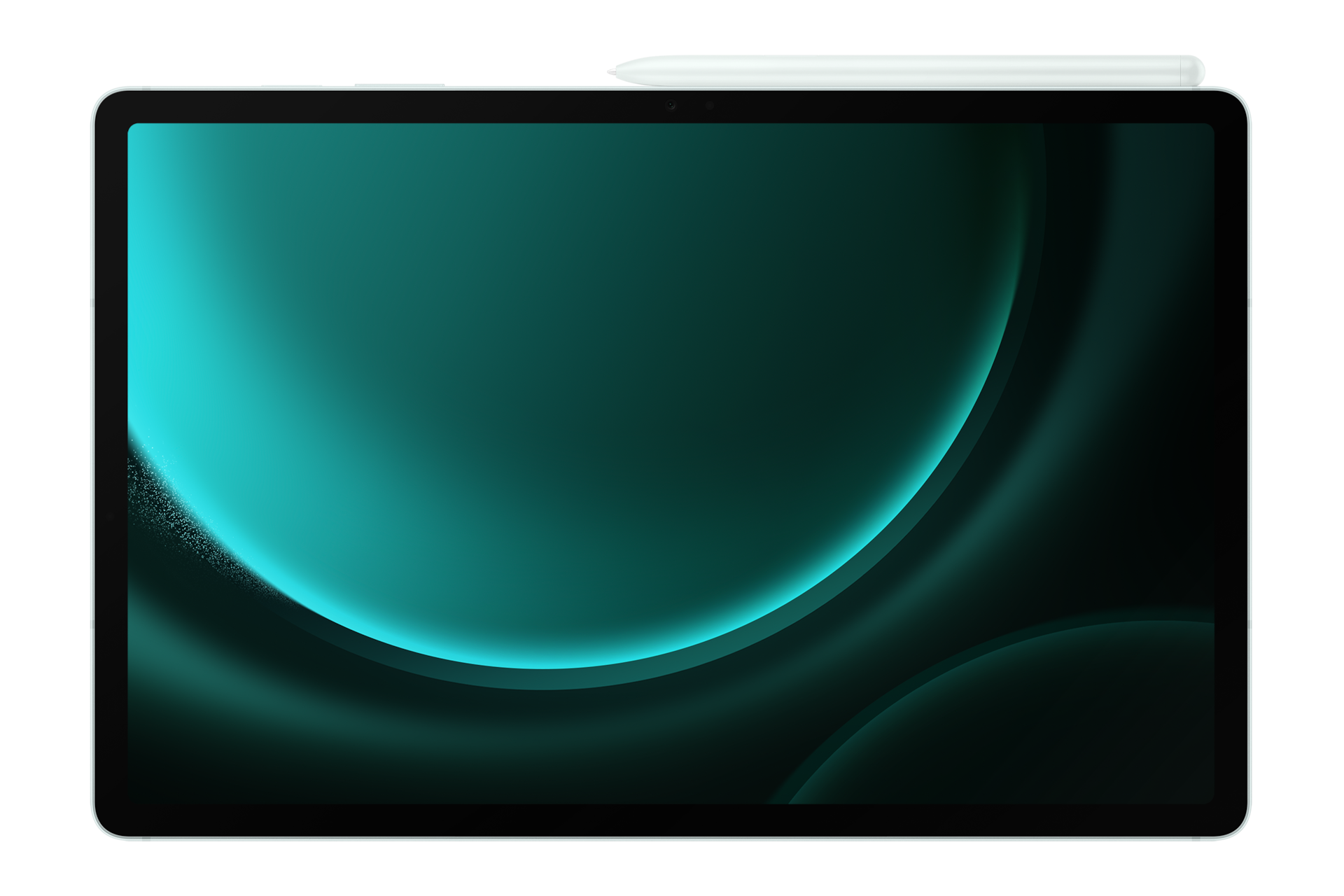 갤럭시 탭 S9 FE+ (5G) 민트 S펜이 부착된 정면