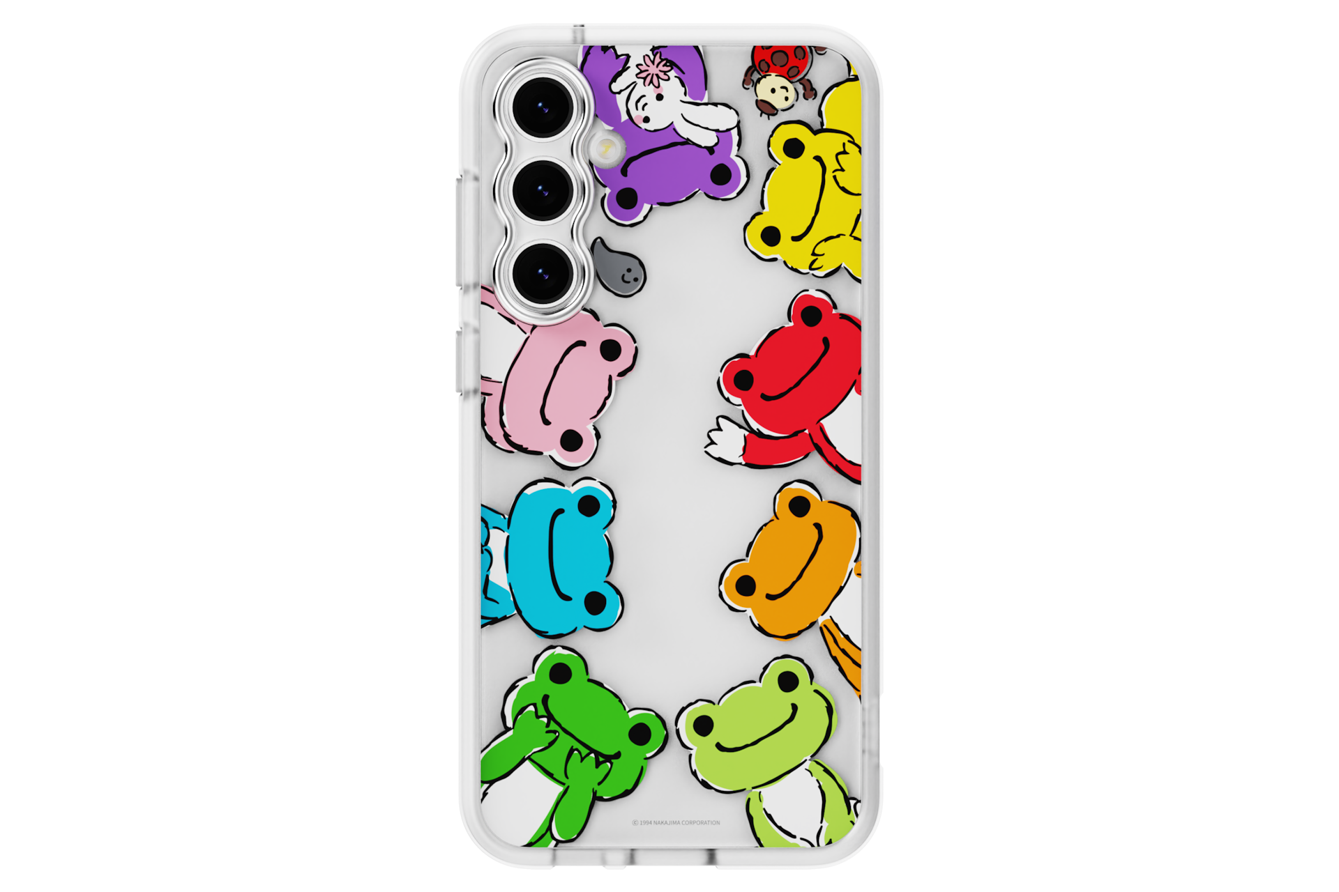 갤럭시 S23 FE pickles the frog 버라이어티 케이스 (퍼플) 장착한 정면 이미지 