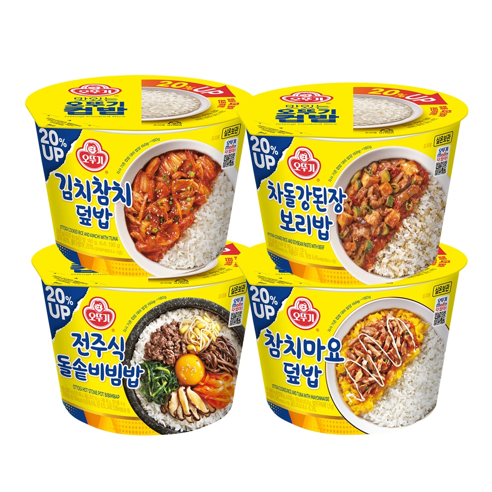 [오뚜기] 컵밥 12개 / 김치참치 3+차돌강된장 3+돌솥비빔밥 3+참치마요 3 1번째 이미지