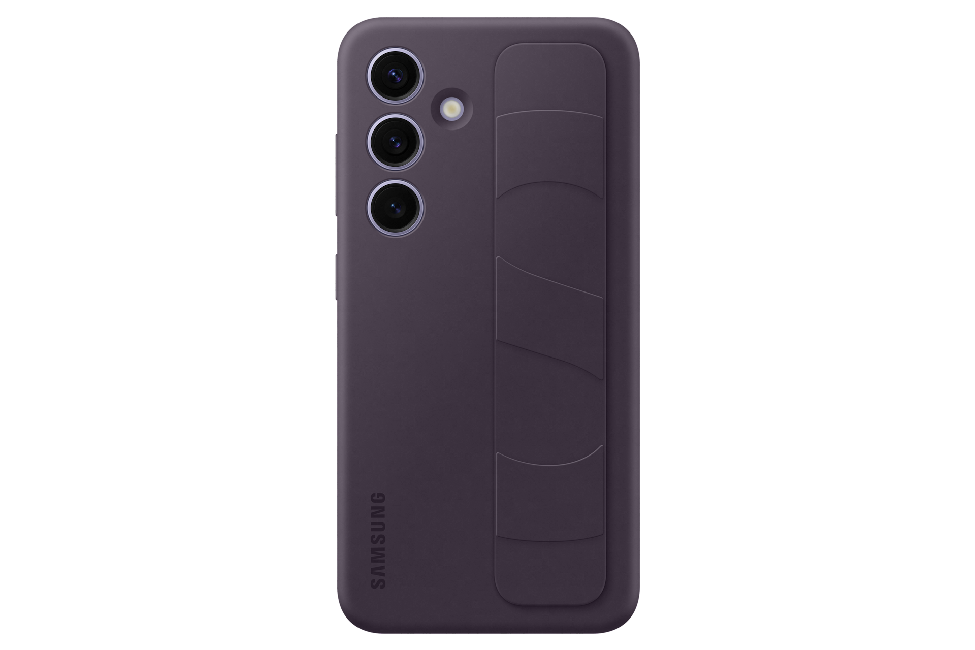 갤럭시 S24 스탠딩 그립 케이스 (다크 바이올렛) 장착한 정면 이미지