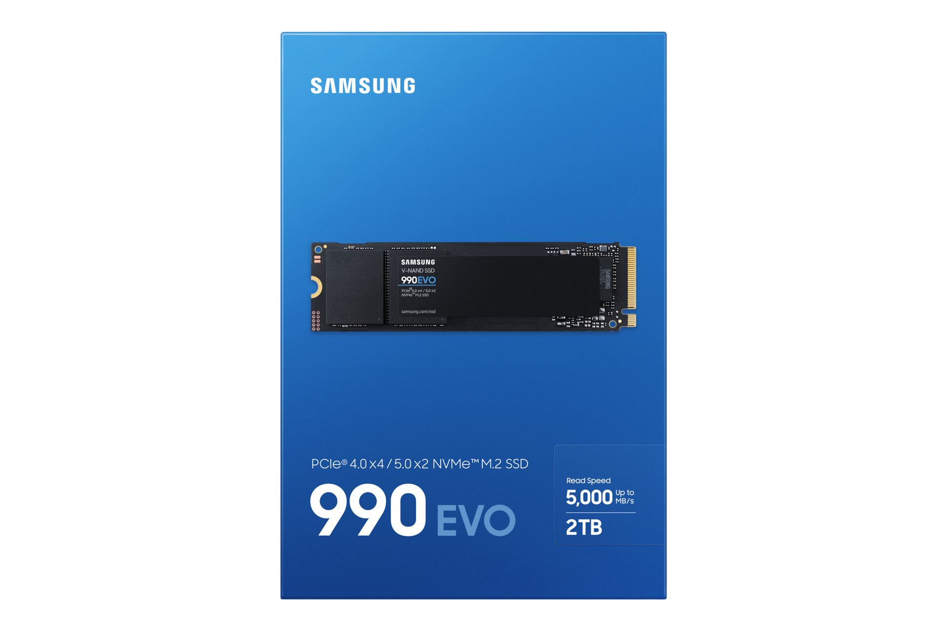 내장 SSD 990 EVO 2 TB (블랙) 박스 정면 이미지