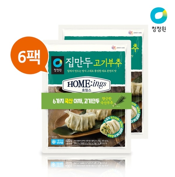 집만두 고기부추 400g x 6팩+증정 왕만두770g