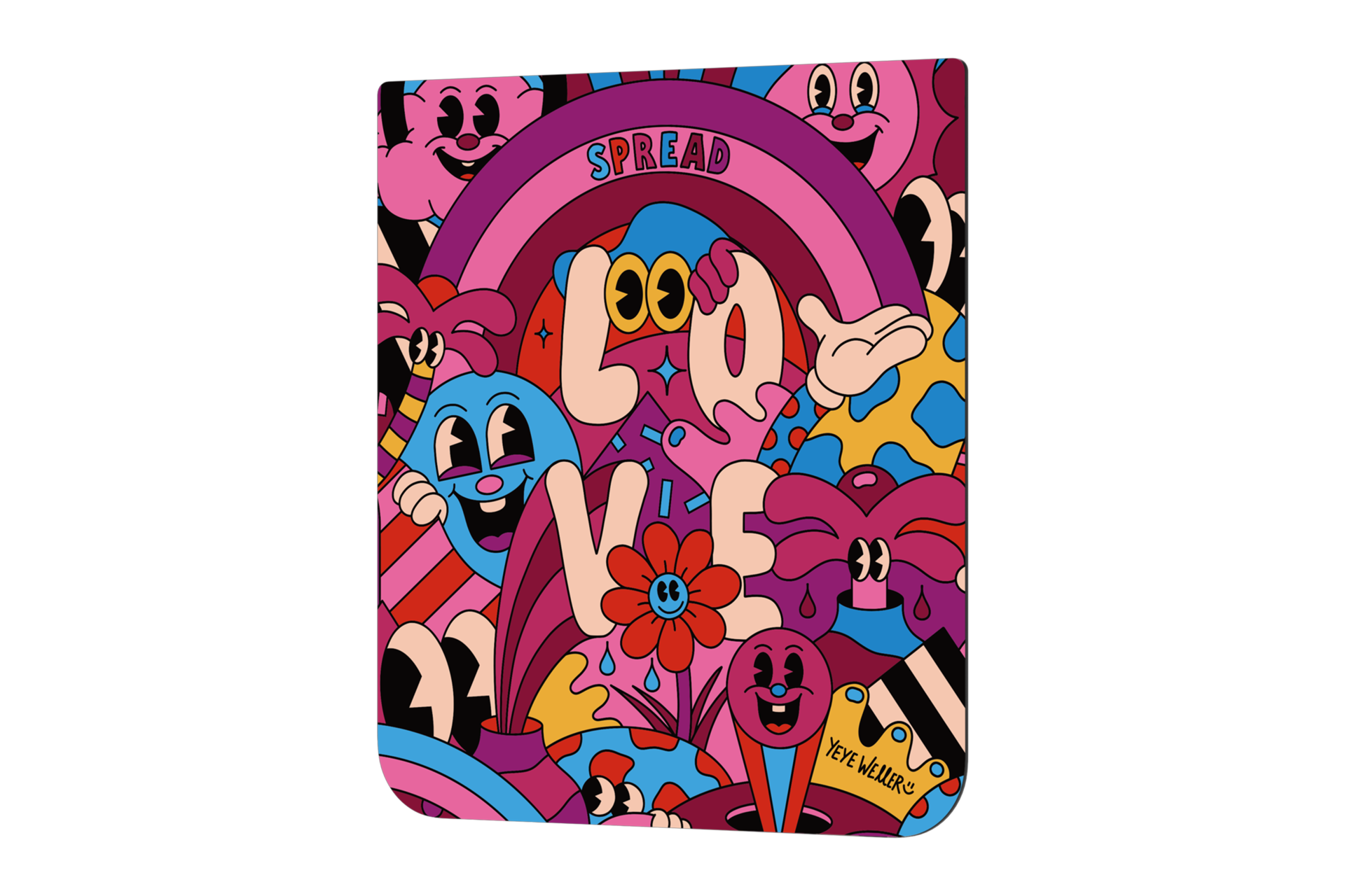 갤럭시 Z 플립5 아티스트 컬렉션 예예 윌러 플립수트 카드 (핑크) 왼쪽으로 20도 돌아간 정면 이미지