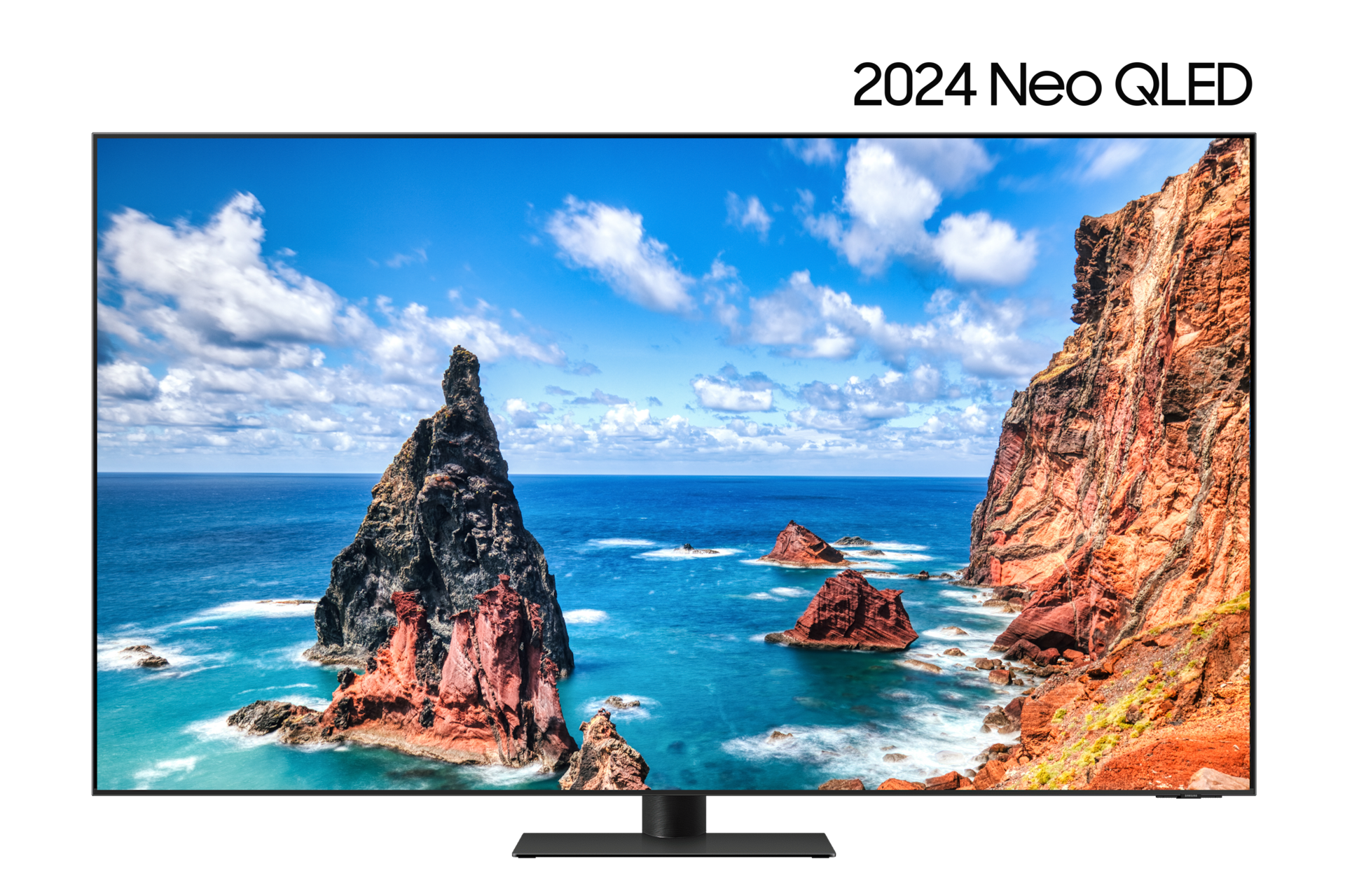 Neo QLED QND95 189 cm 스탠드형 정면 이미지입니다. 