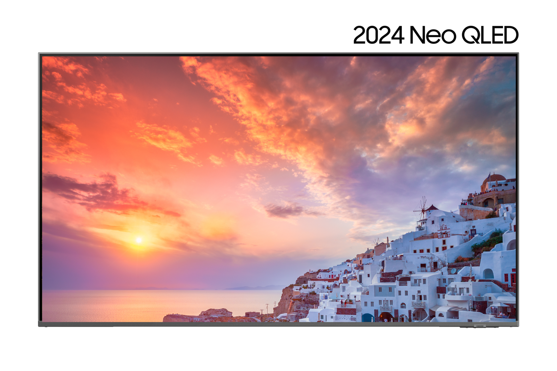 2024 Neo QLED QND90 (108 cm) 풀 모션 슬림핏 벽걸이형 정면 이미지입니다.