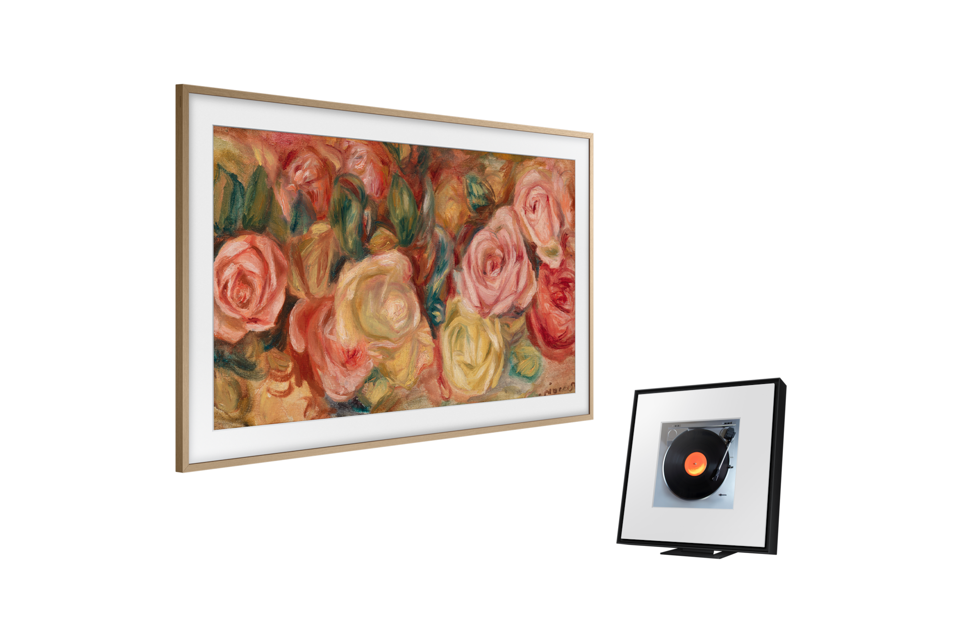 2024 The Frame (163 cm) 플랫 티크 베젤 + 뮤직 프레임 LS60D 페어 이미지