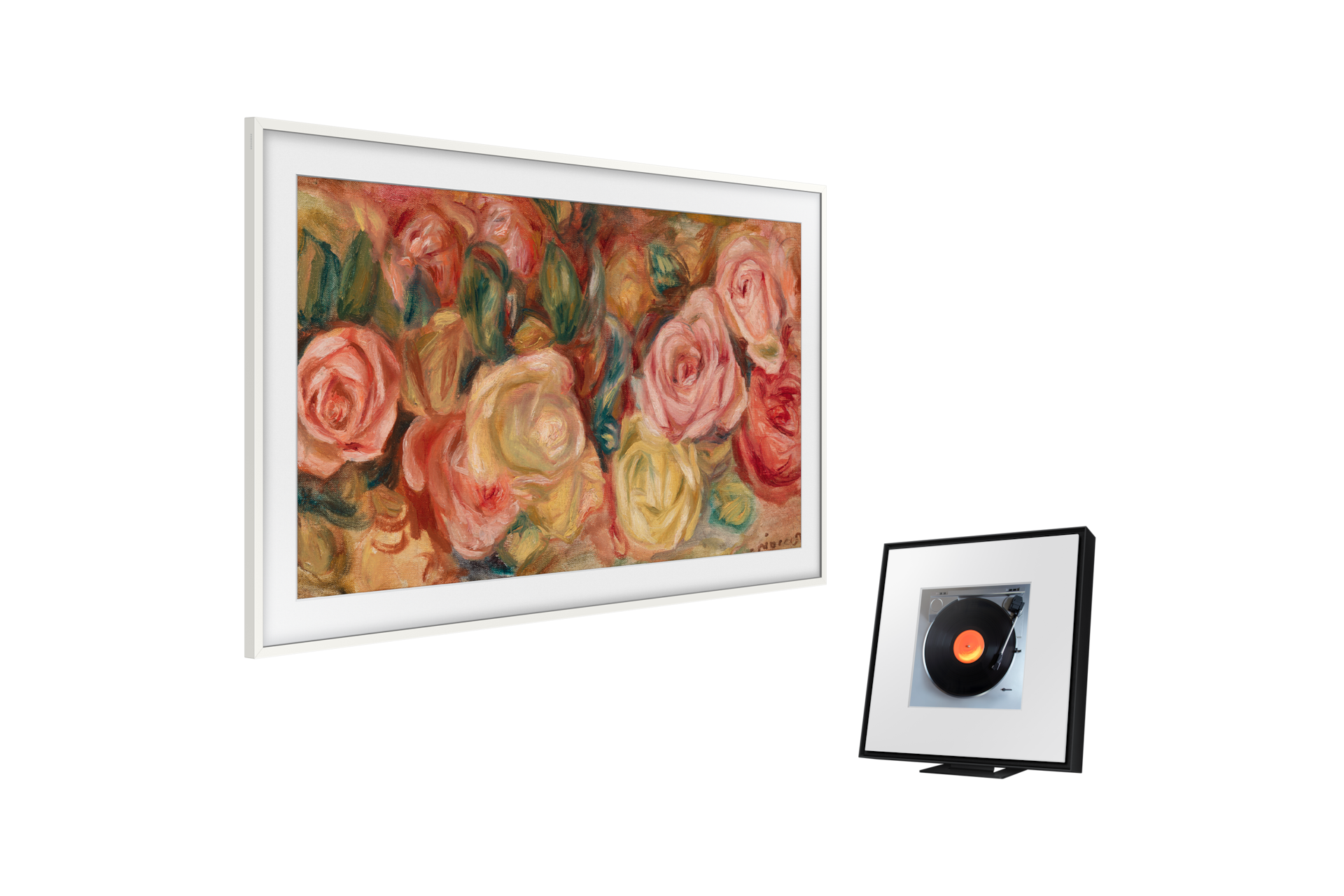 2024 The Frame (138 cm) 플랫 화이트 베젤 + 뮤직 프레임 LS60D 페어 이미지