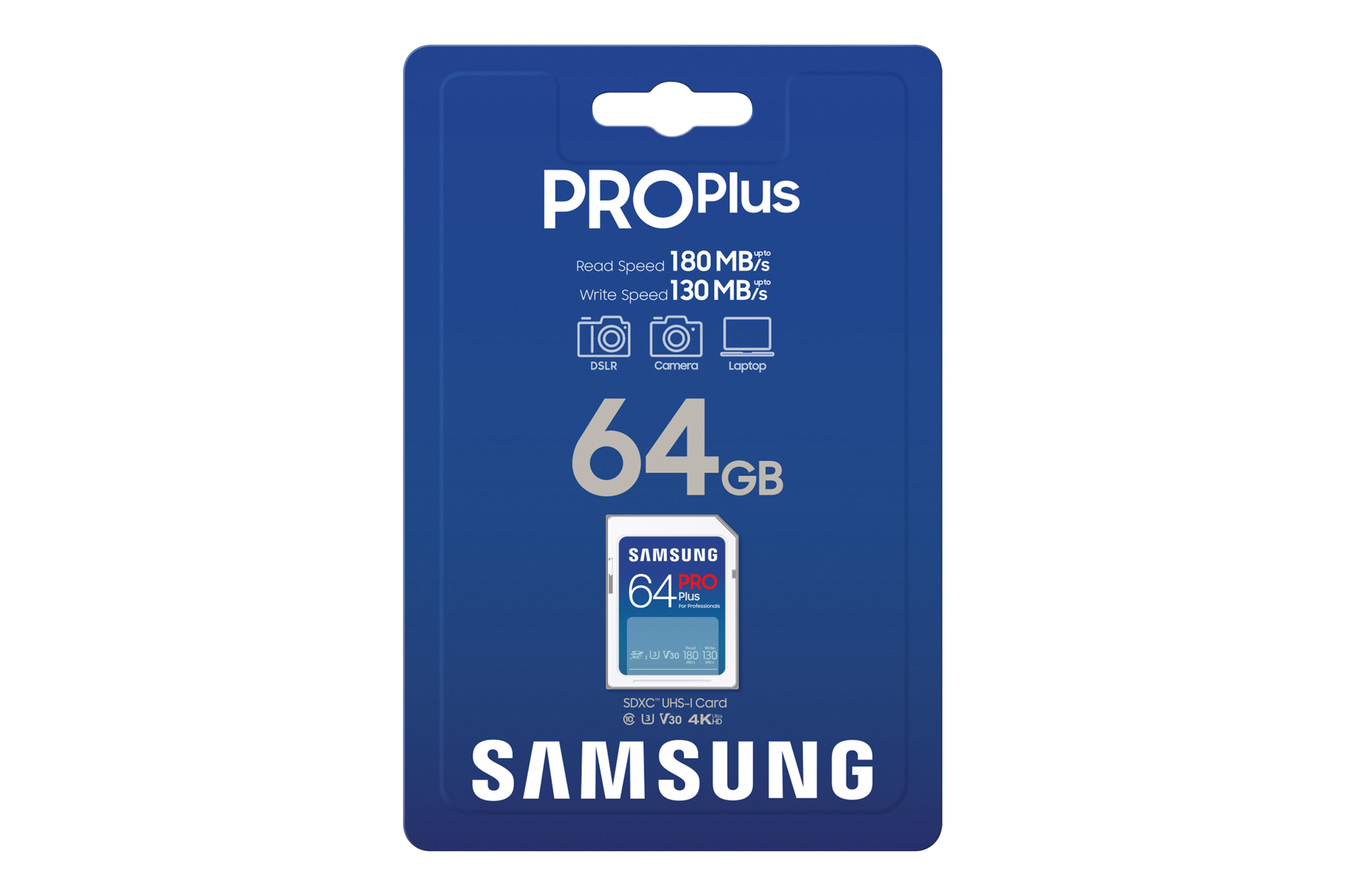 SD 메모리카드 PRO Plus 64 GB (블루) 박스 정면 이미지