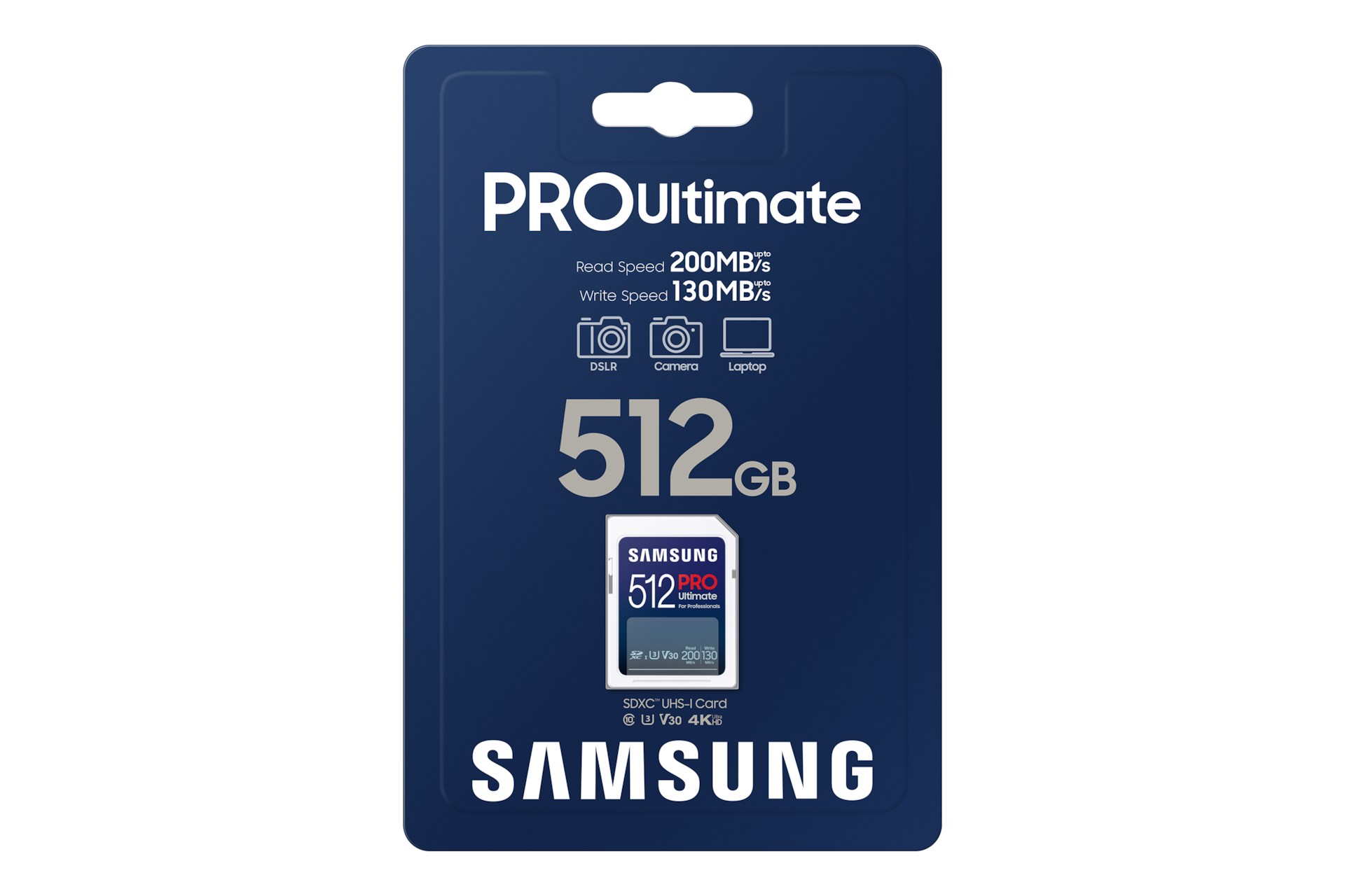 SD 메모리카드 PRO Ultimate 512 GB (블루) 박스 정면 이미지