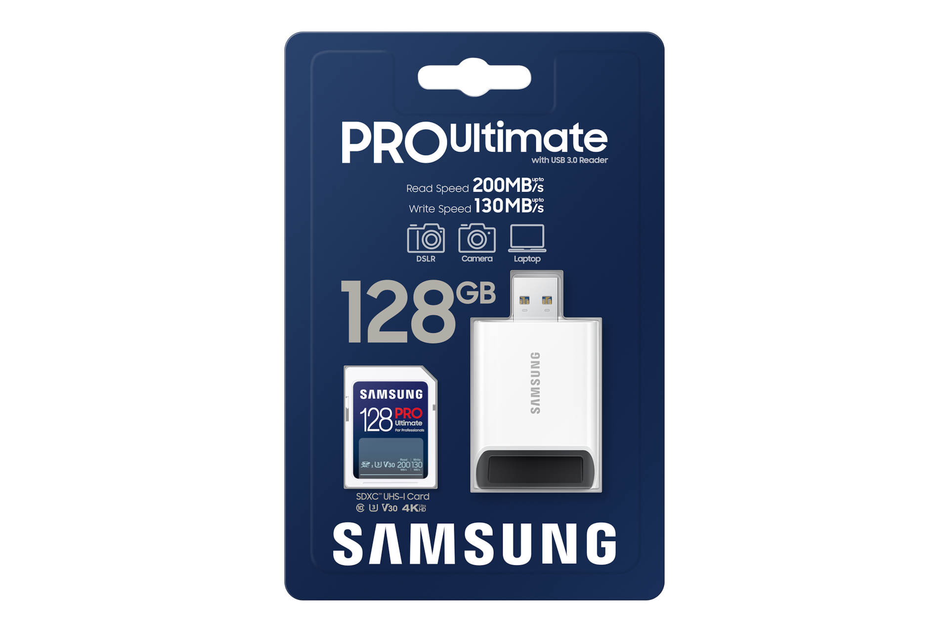 SD 메모리카드 PRO Ultimate with Reader 128 GB (블루) 박스 정면 이미지