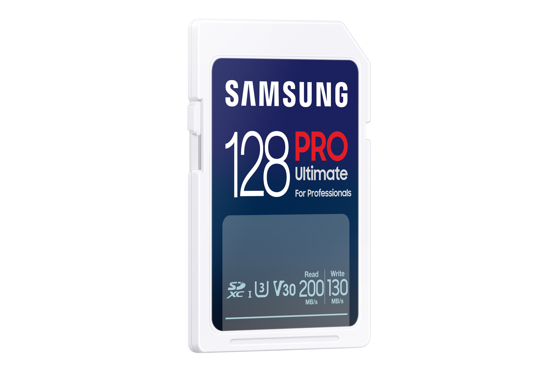 SD 메모리카드 PRO Ultimate with Reader 128 GB (블루) 오른쪽으로 40도 돌아간 정면 이미지