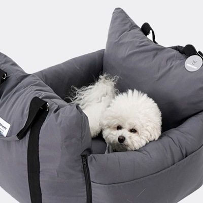 쿠션 방석 안에 강아지