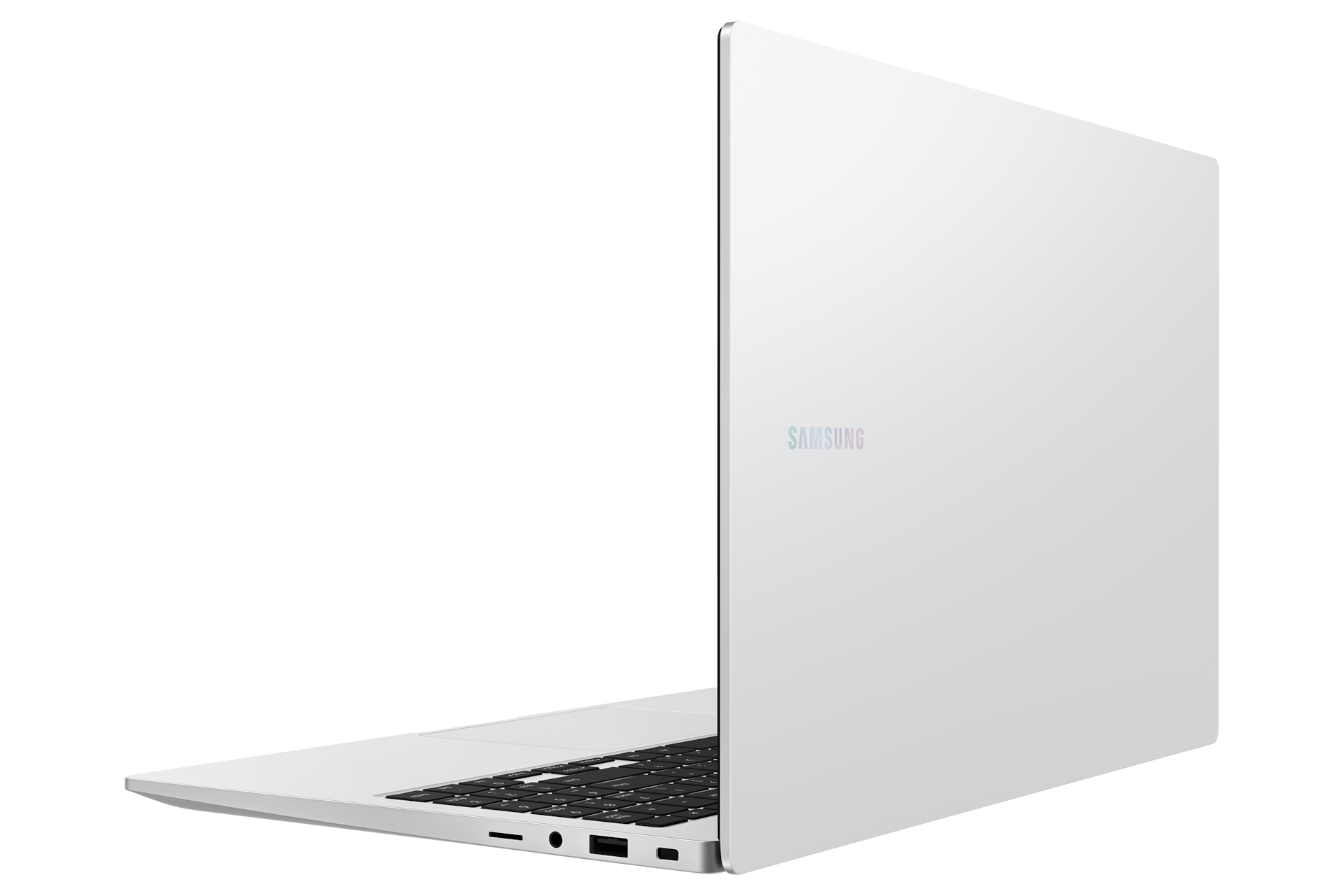 갤럭시 북4 (39.6 cm) Core™ 3 / 256 GB NVMe SSD 실버 측면 뒷면