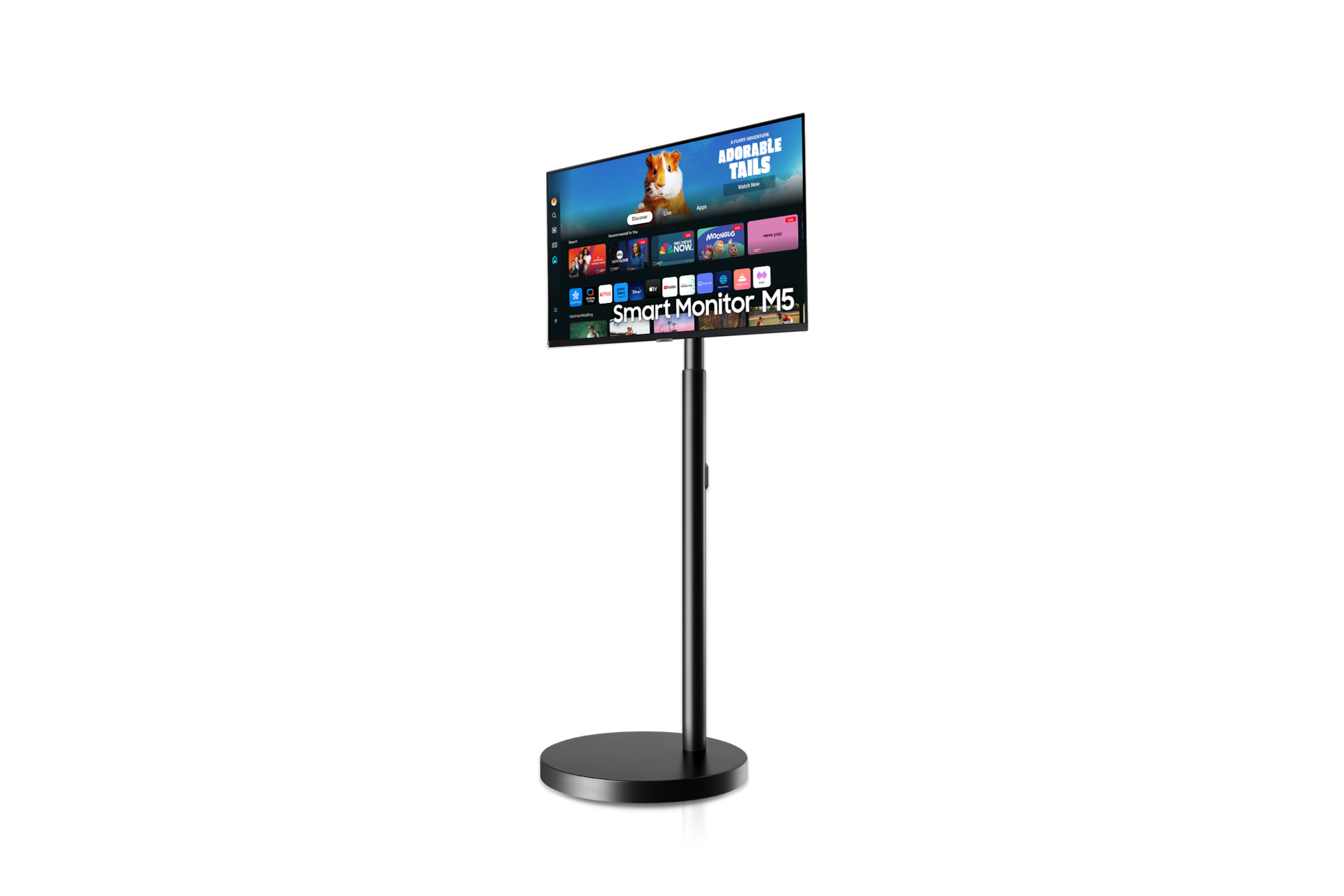 2024 무빙스타일 M5 (M50D) 블랙 (68.6 cm)2024 스마트모니터 무빙 스탠드 M5 M50D 블랙 (68.6 cm) 측면 왼쪽