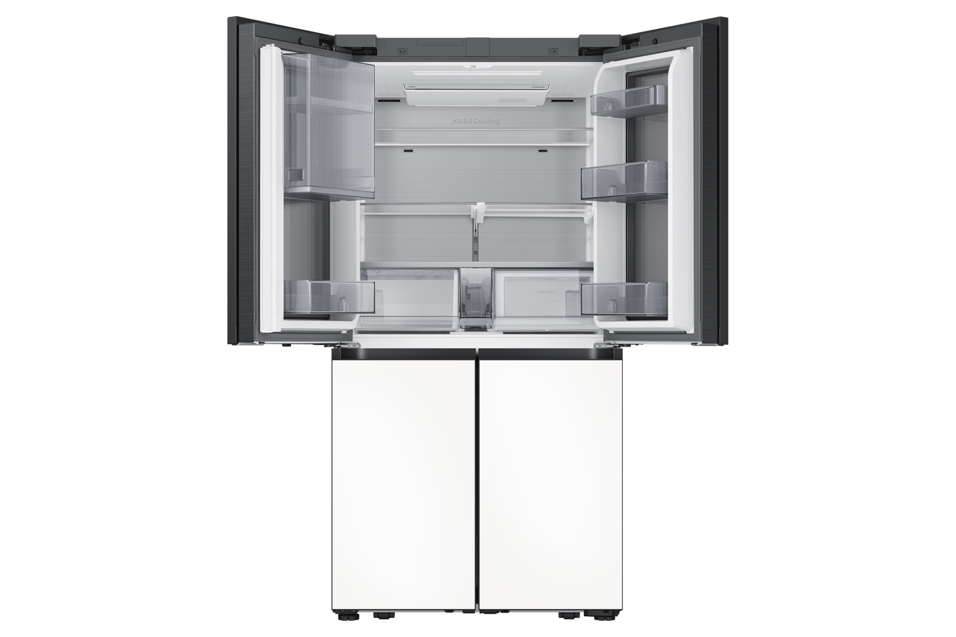 BESPOKE AI 하이브리드 4도어 868L (빅아이스/위스키볼) 새틴 화이트 네번째 이미지