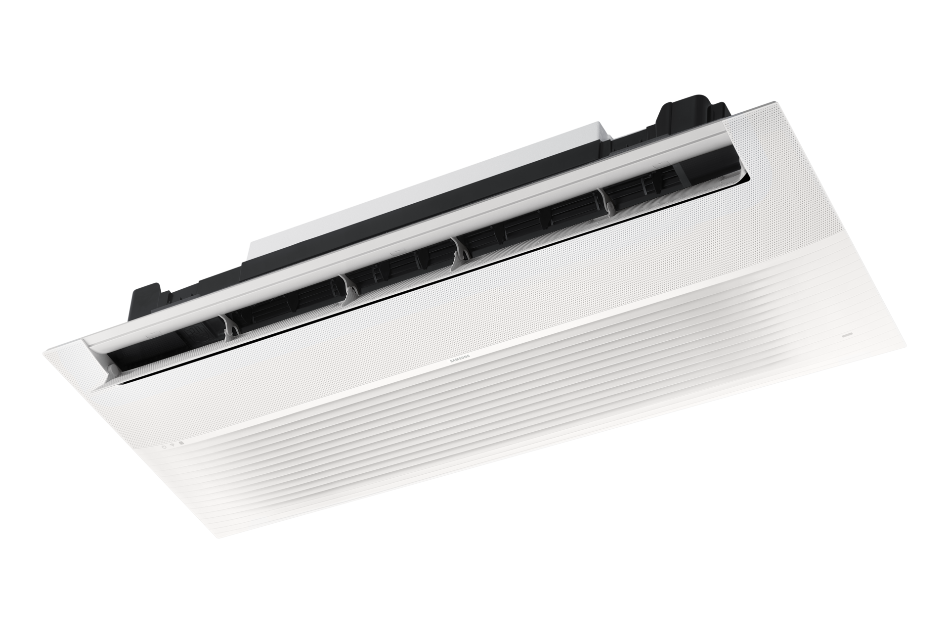 BESPOKE AI 무풍 시스템에어컨 Infinite Line 1Way 좌측면 45도 바람문 오픈