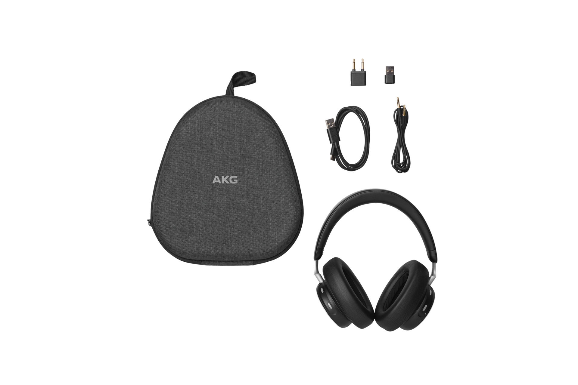 AKG N9 하이브리드 노이즈 캔슬링 무선 헤드폰 블랙 제품 구성품