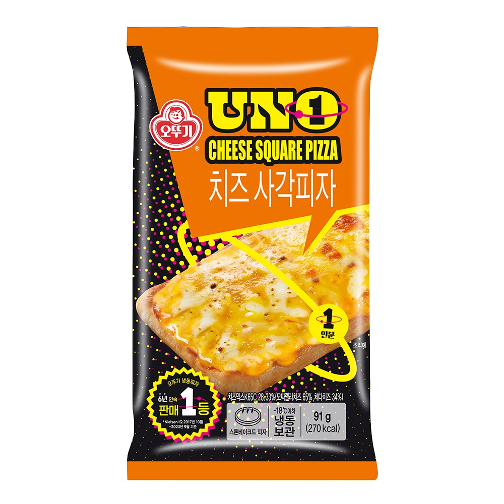 [오뚜기] UNO 사각피자 4종 X 각 3개씩 (총 12개) / 콤비,불고기,치즈,고르곤졸라 4번째 이미지