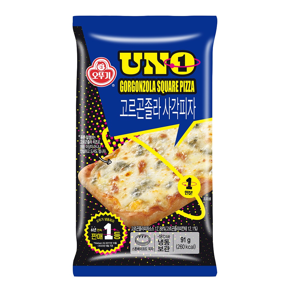 [오뚜기] UNO 사각피자 4종 X 각 3개씩 (총 12개) / 콤비,불고기,치즈,고르곤졸라 5번째 이미지