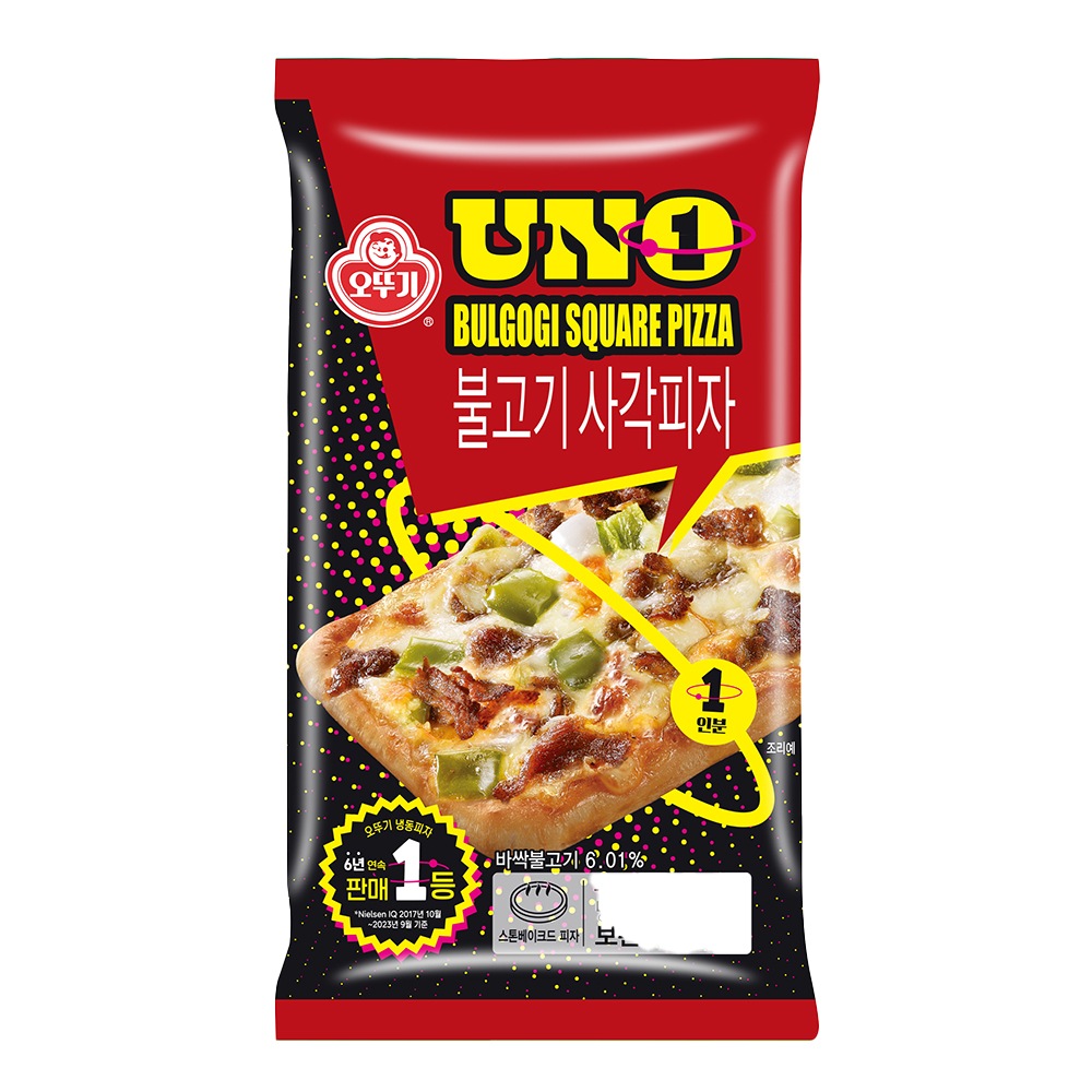[오뚜기] UNO 사각피자 4종 X 각 3개씩 (총 12개) / 콤비,불고기,치즈,고르곤졸라 3번째 이미지