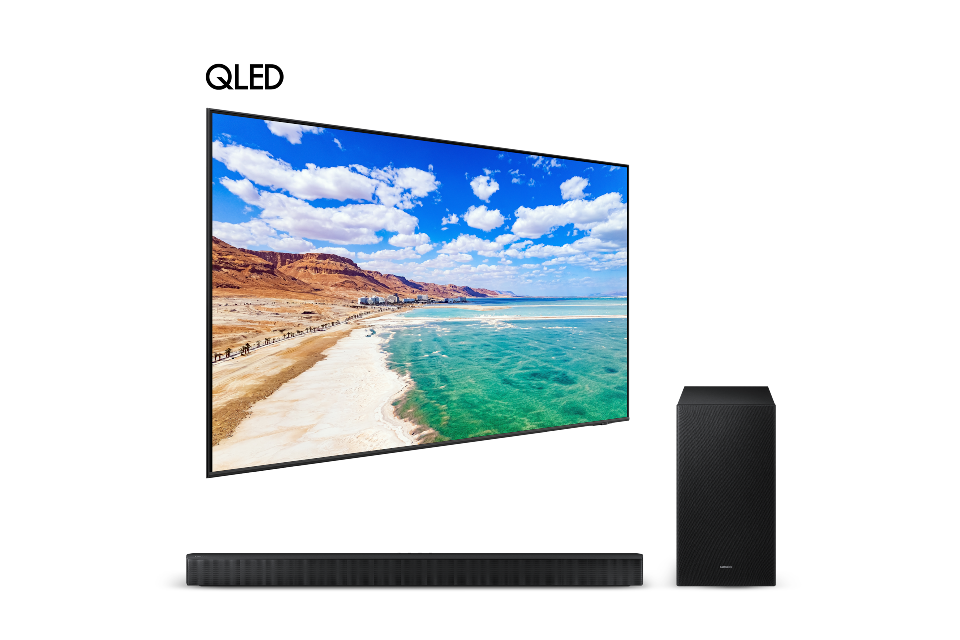 2024 QLED 4K QDE1 (214 cm) 풀 모션 슬림핏 벽걸이형 + 3.1 ch 사운드바 B650D