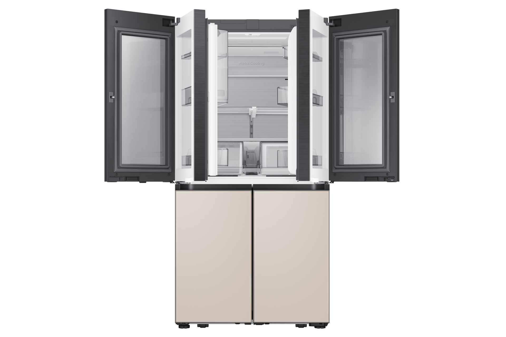 BESPOKE AI 하이브리드 4도어 868L (빅아이스/위스키볼) 새틴 베이지 다섯번째 이미지