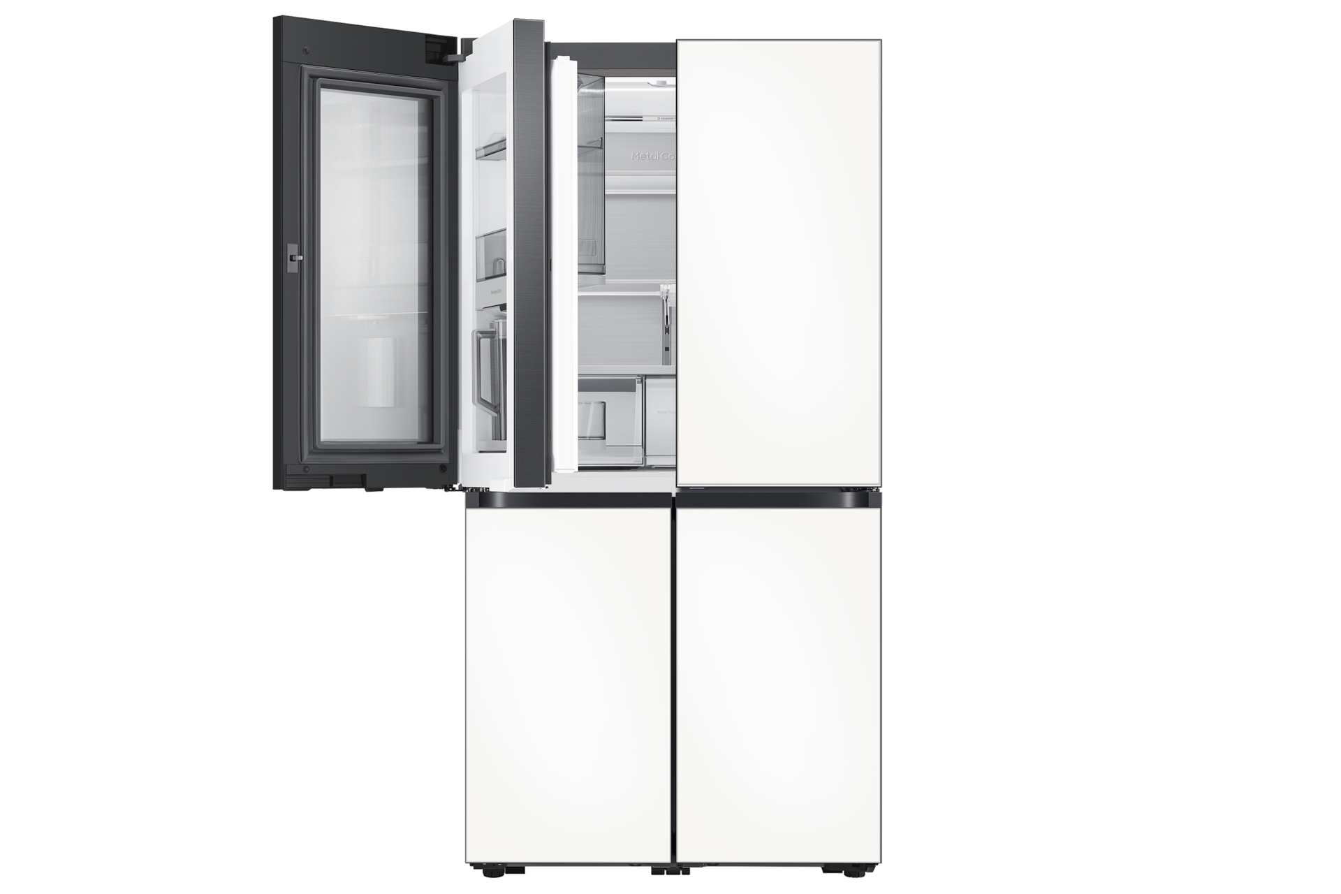 BESPOKE 정수기 냉장고 4도어 830L (오토 듀얼 아이스/위스키볼&큐브) 새틴 화이트 네번째 이미지