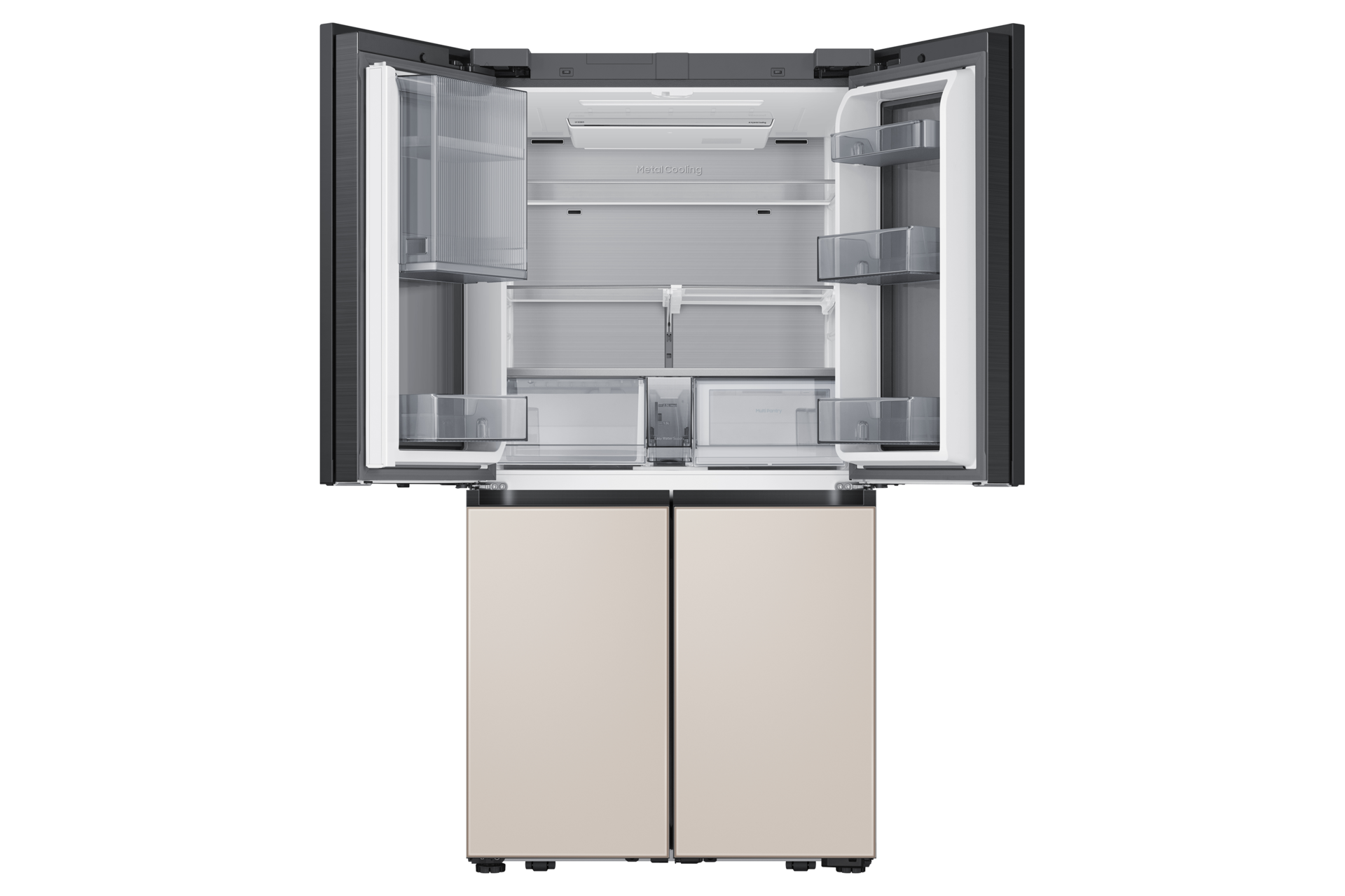 BESPOKE AI 하이브리드 4도어 868L (빅아이스/위스키볼) 새틴 베이지 네번째 이미지