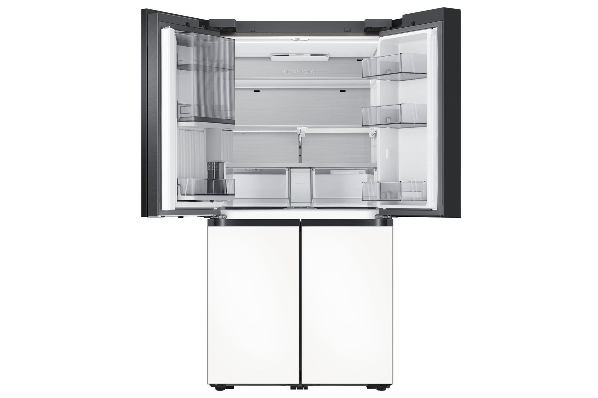 BESPOKE 정수기 냉장고 4도어 830L (오토 듀얼 아이스/위스키볼&큐브) 새틴 화이트 다섯번째 이미지