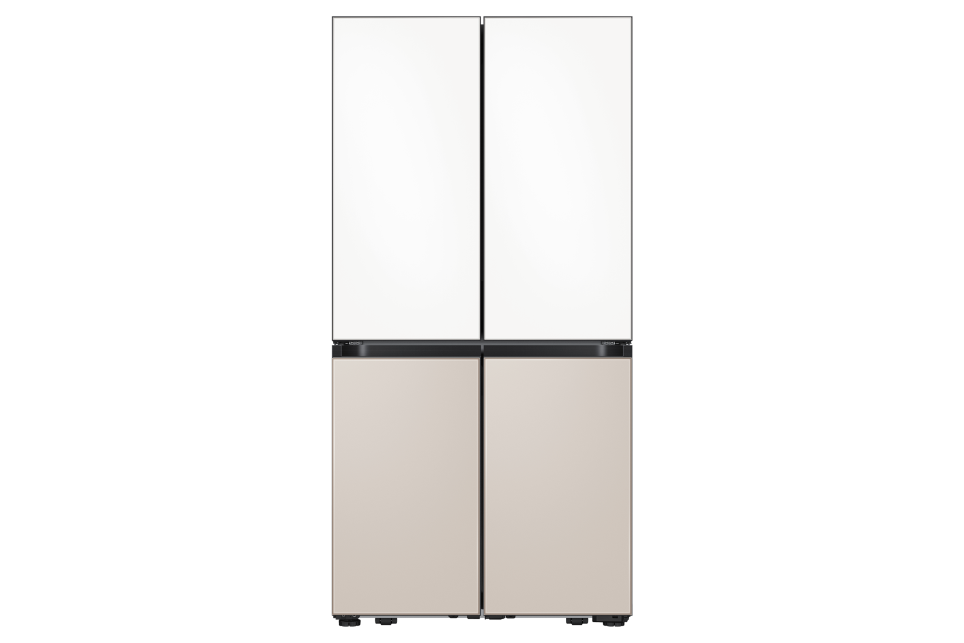 BESPOKE AI 하이브리드 4도어 871L (빅아이스/큐브) 새틴 화이트+새틴 베이지 두번째 이미지