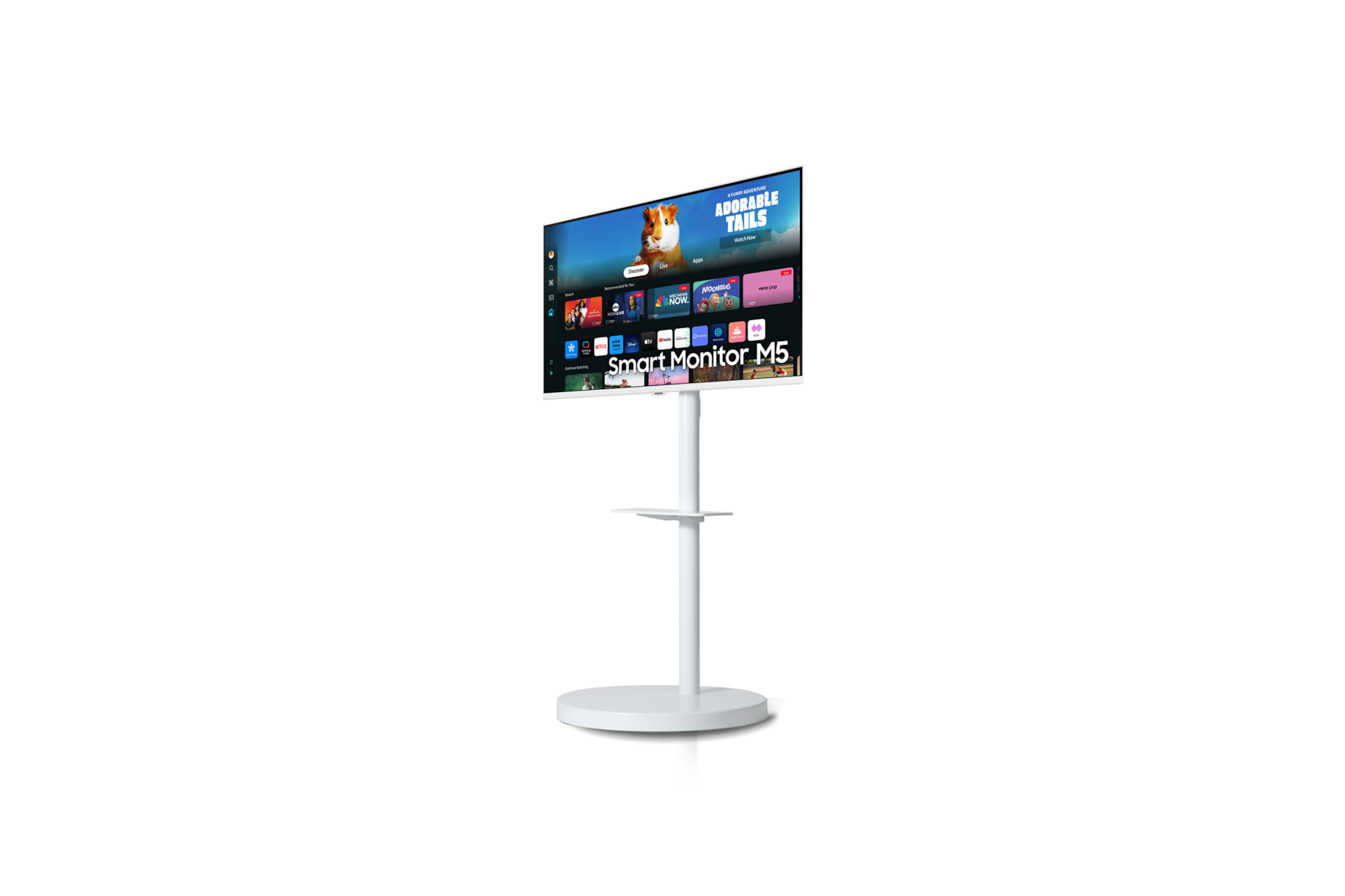 2024 무빙스타일(선반 거치대 포함) M5 (M50D) 화이트 (80.1 cm) 측면 45도