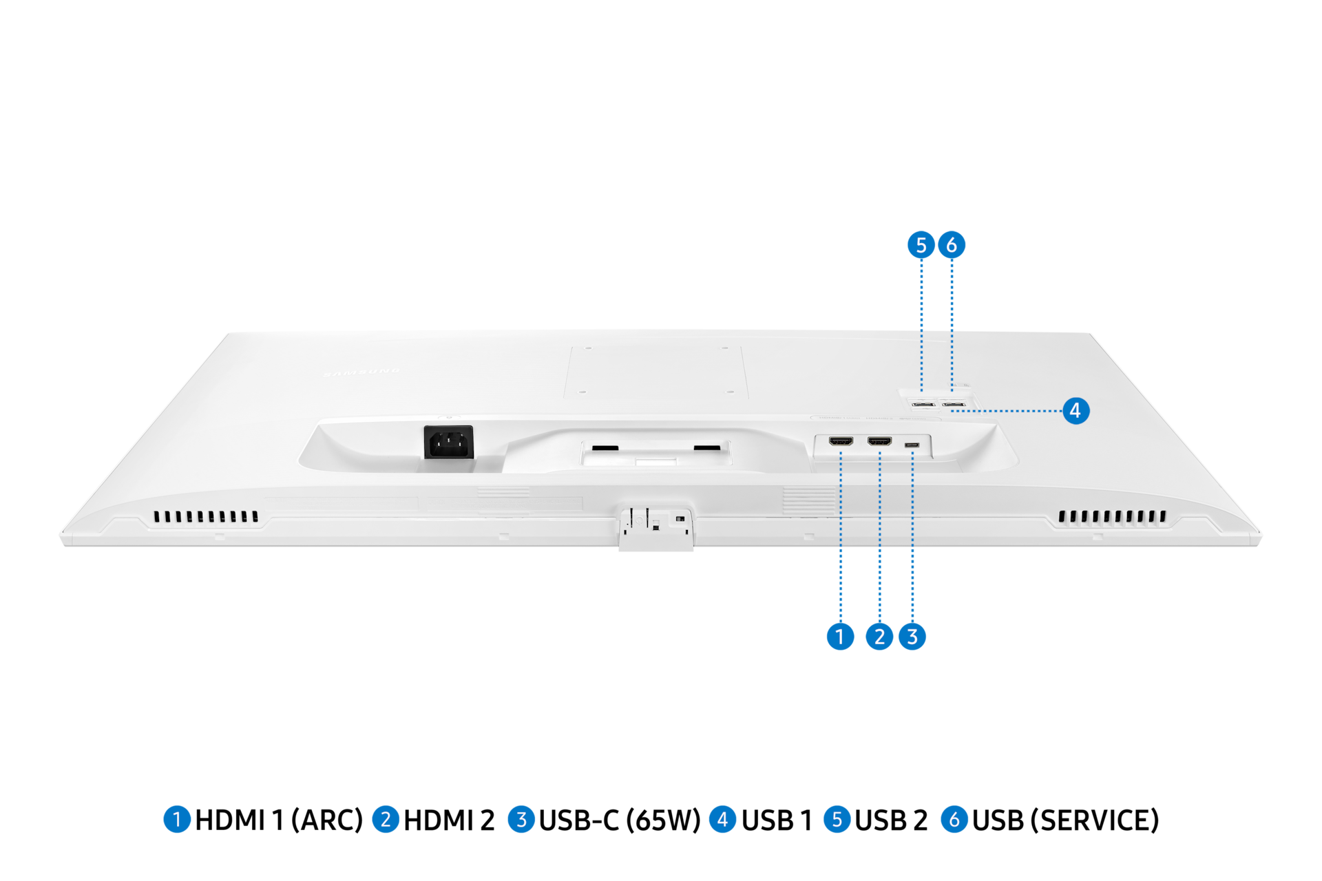 2024 스마트모니터 M1 M1ED 화이트 (80 cm) 후면 포트