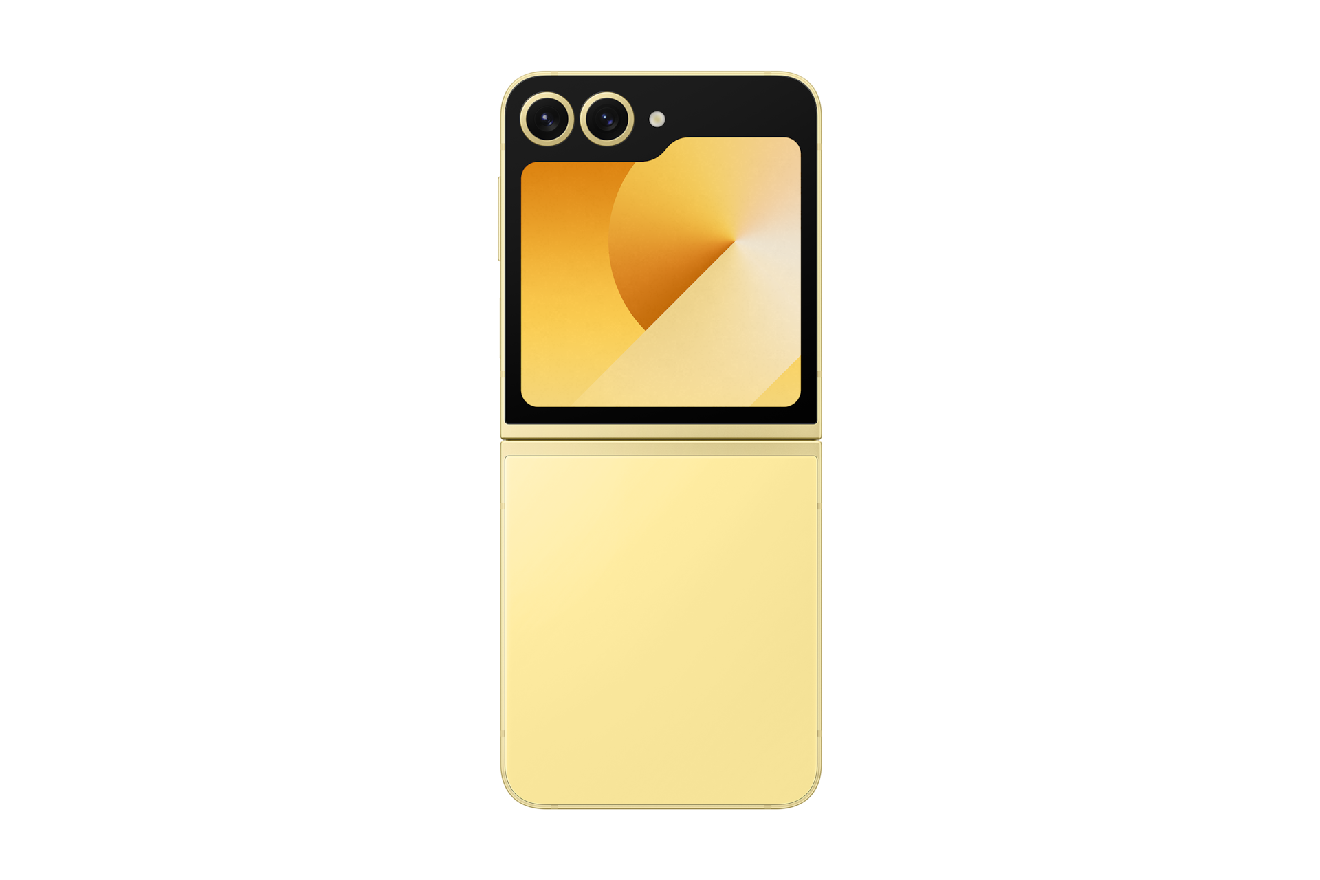 갤럭시 Z 플립6 자급제 옐로우 제품 열린 뒷면