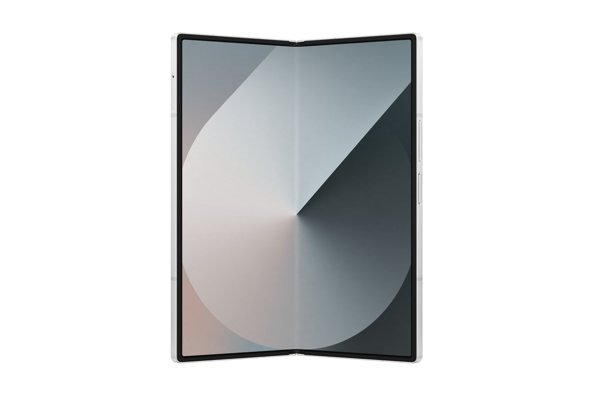 갤럭시 Z 폴드6 자급제 (삼성닷컴/삼성 강남 전용컬러) 화이트 열린 앞면 115도