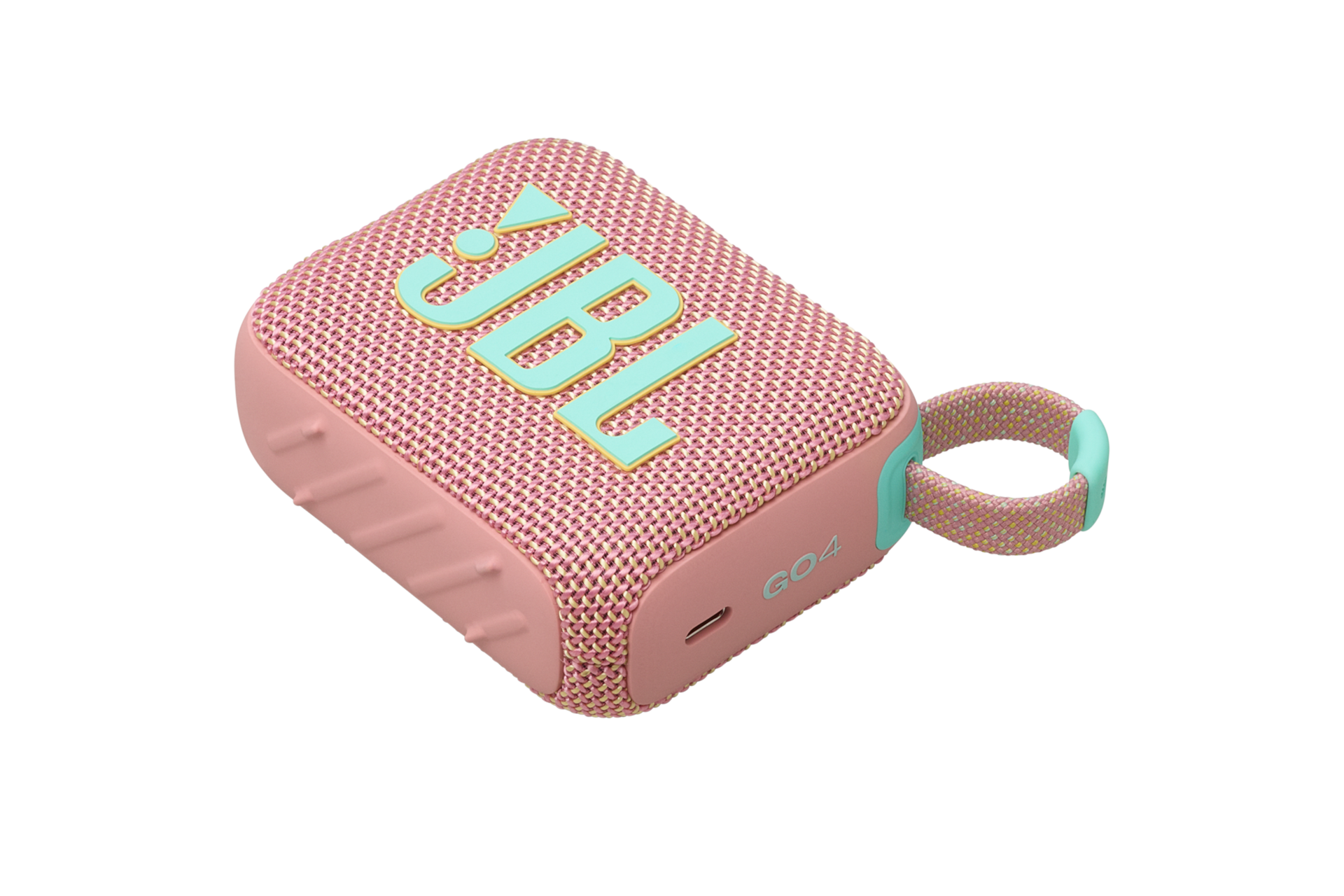 JBL GO 4 포터블 블루투스 스피커 핑크 우측 45도