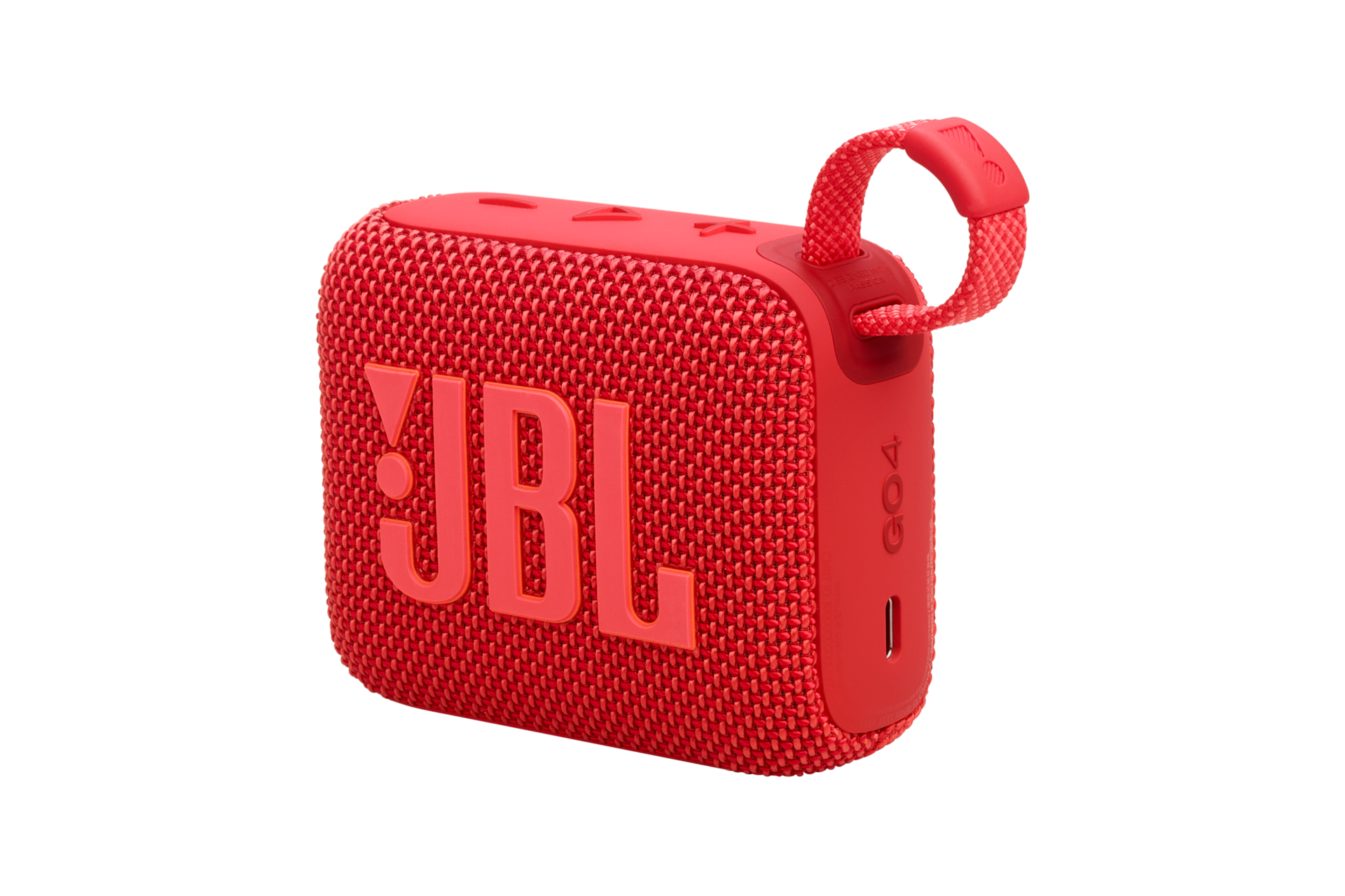 JBL GO 4 포터블 블루투스 스피커 레드 우측 45도