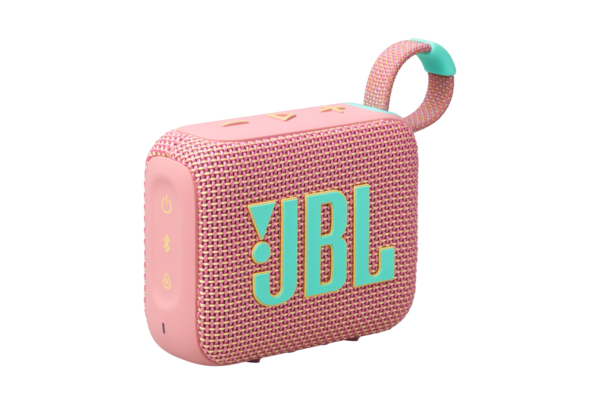 JBL GO 4 포터블 블루투스 스피커 핑크 좌측 45도