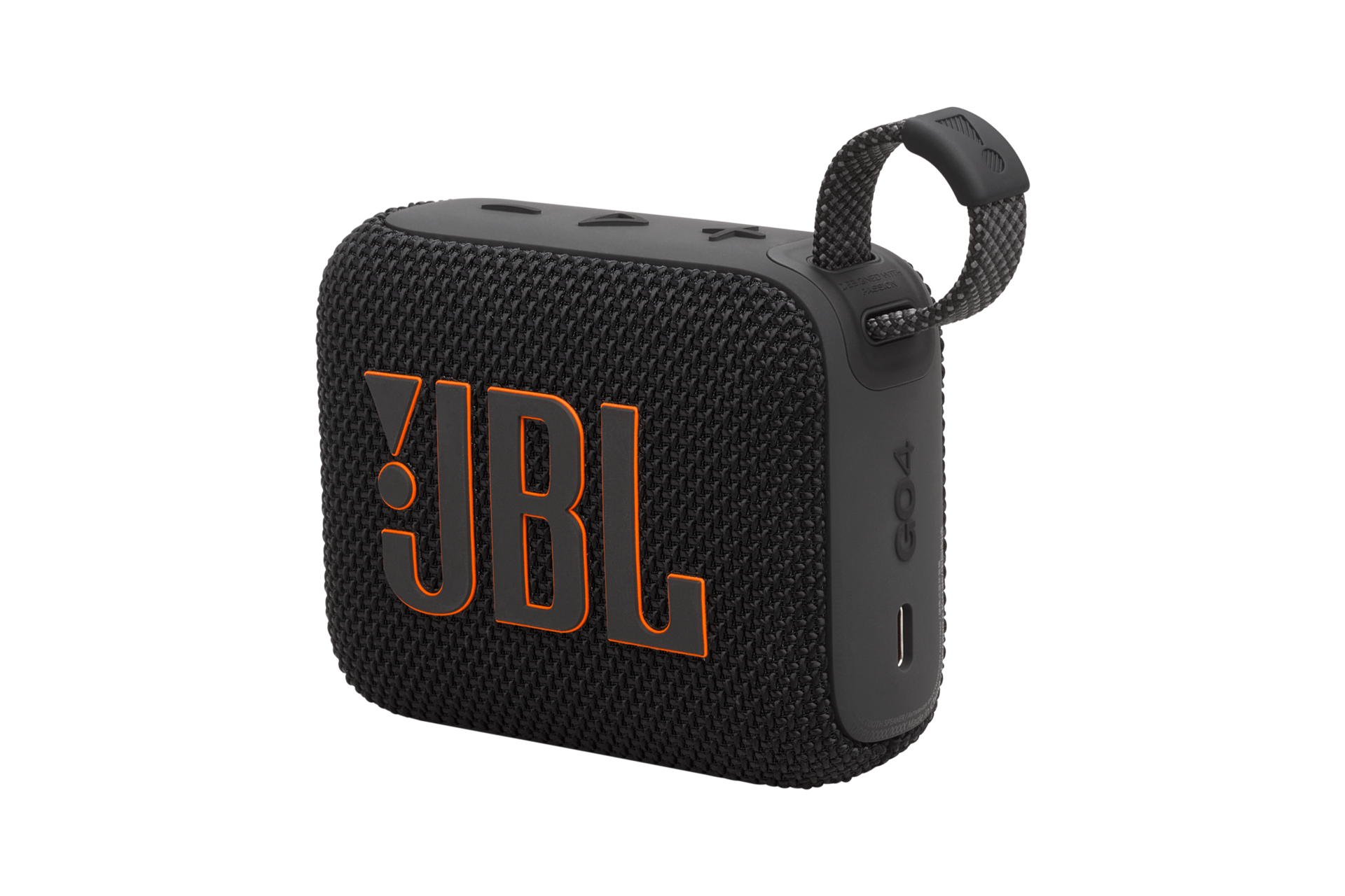 JBL GO 4 포터블 블루투스 스피커 블랙 우측 45도