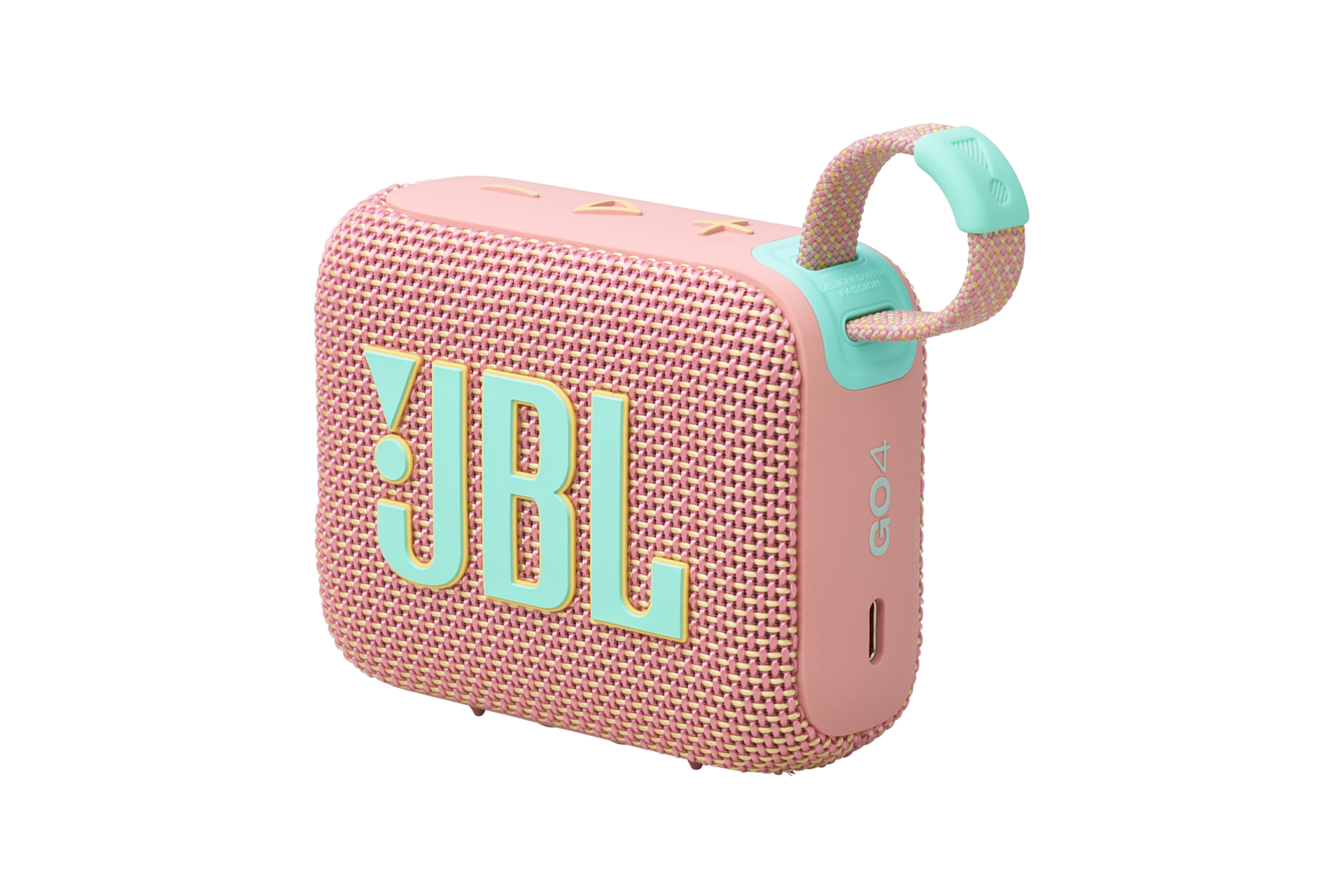 JBL GO 4 포터블 블루투스 스피커 핑크 우측 45도