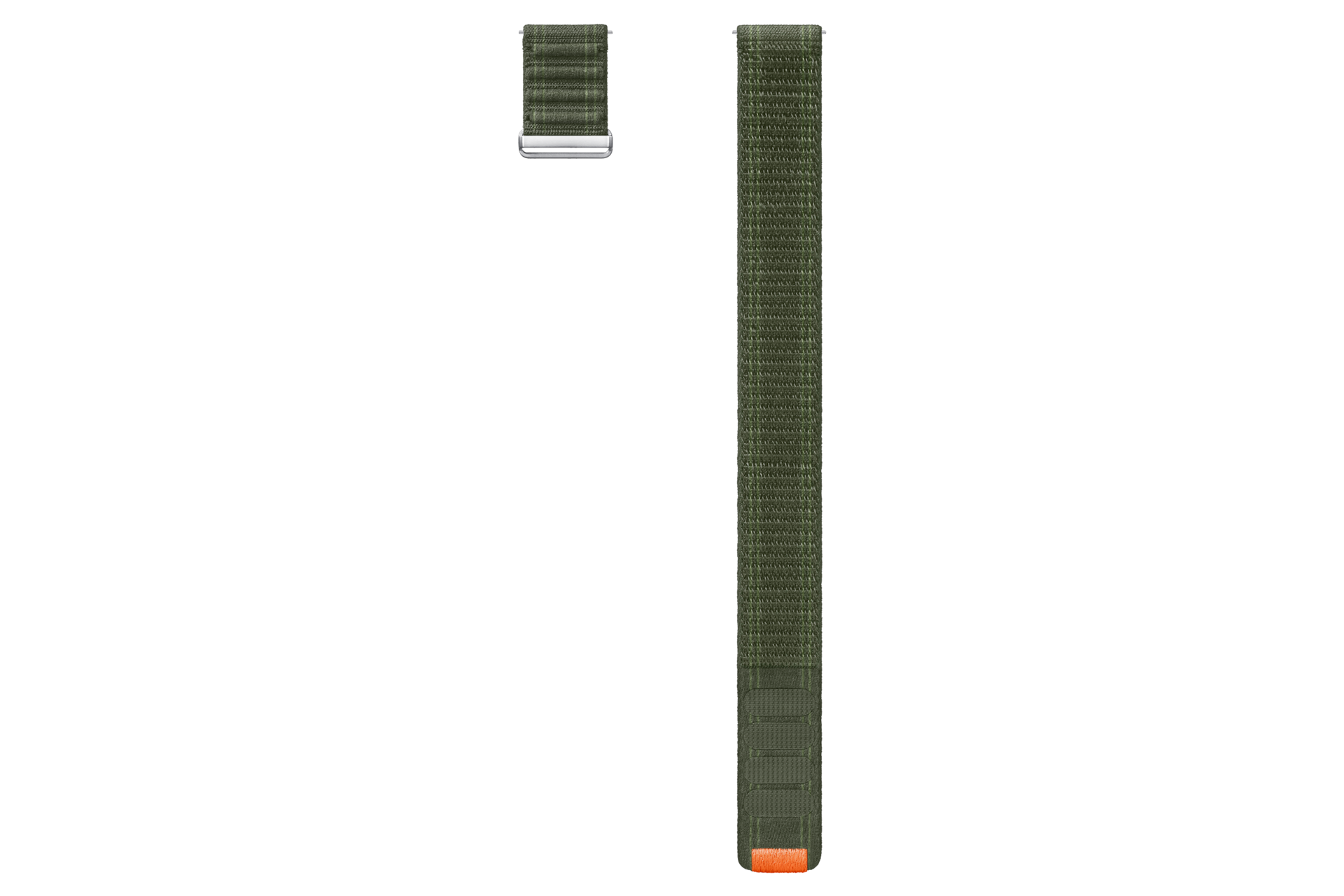 갤럭시 워치7 패브릭 밴드 (슬림, S/M) (그린) 세로로 나열한 정면 이미지