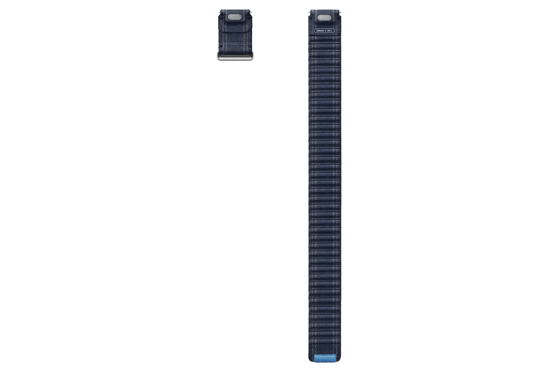 갤럭시 워치7 패브릭 밴드 (와이드, M/L) (네이비) 세로로 나열한 뒷면 이미지