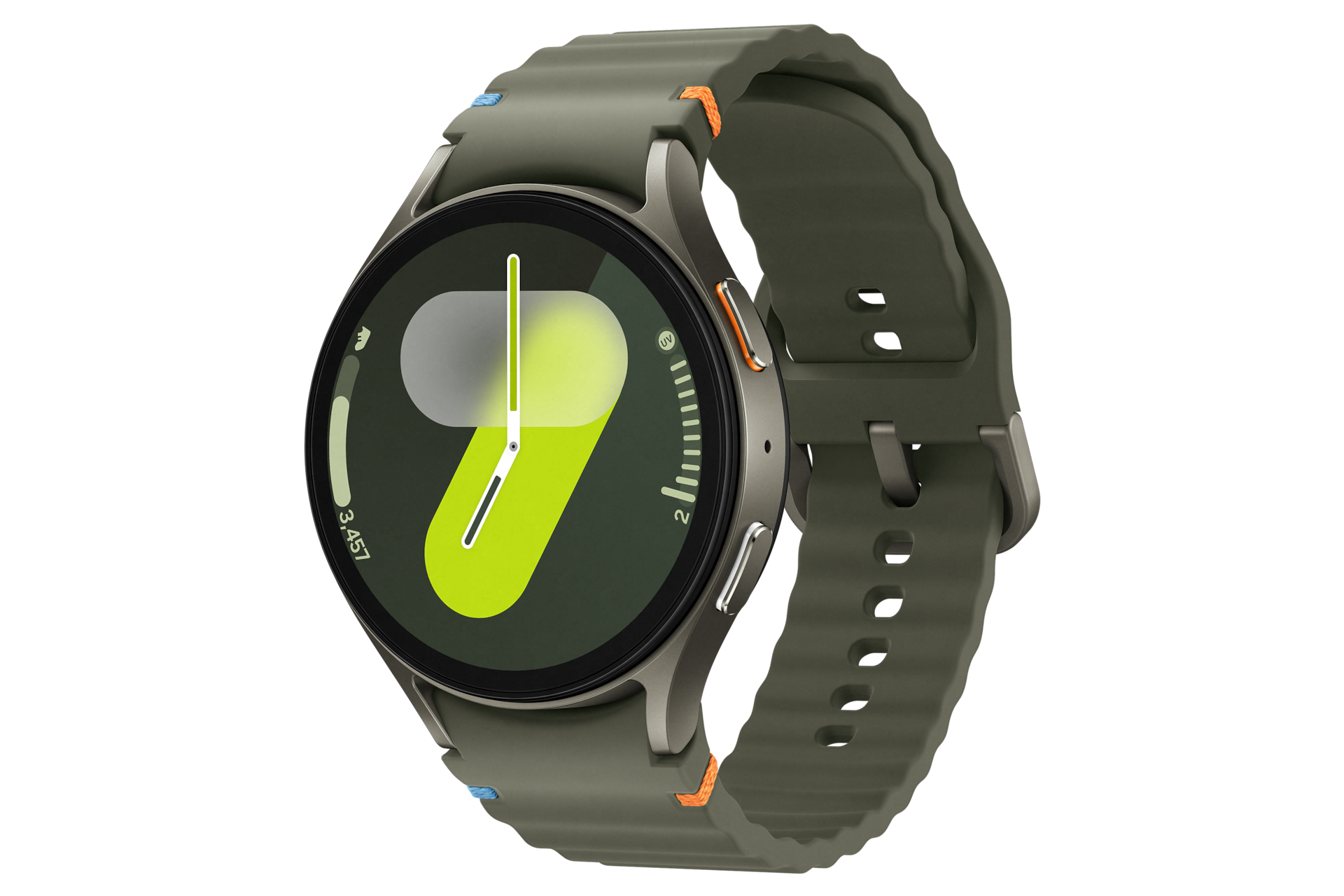 갤럭시 워치7 44 mm (LTE 자급제) 그린 앞면 오른쪽 30도