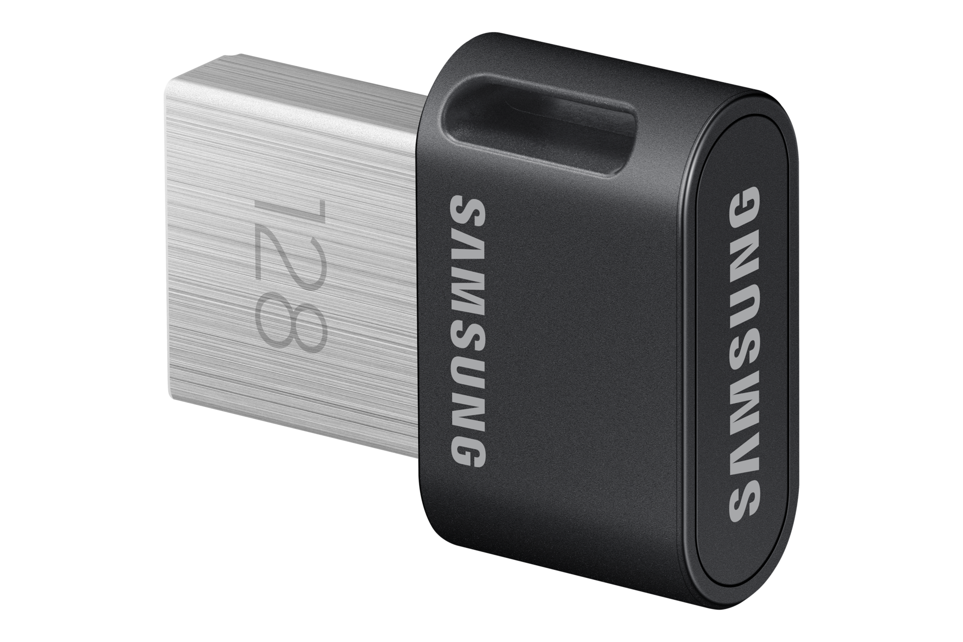 FIT Plus USB 3.2 Gen1 Flash Drive 128 GB (블랙) 왼쪽으로 40도 돌아간 정면 이미지