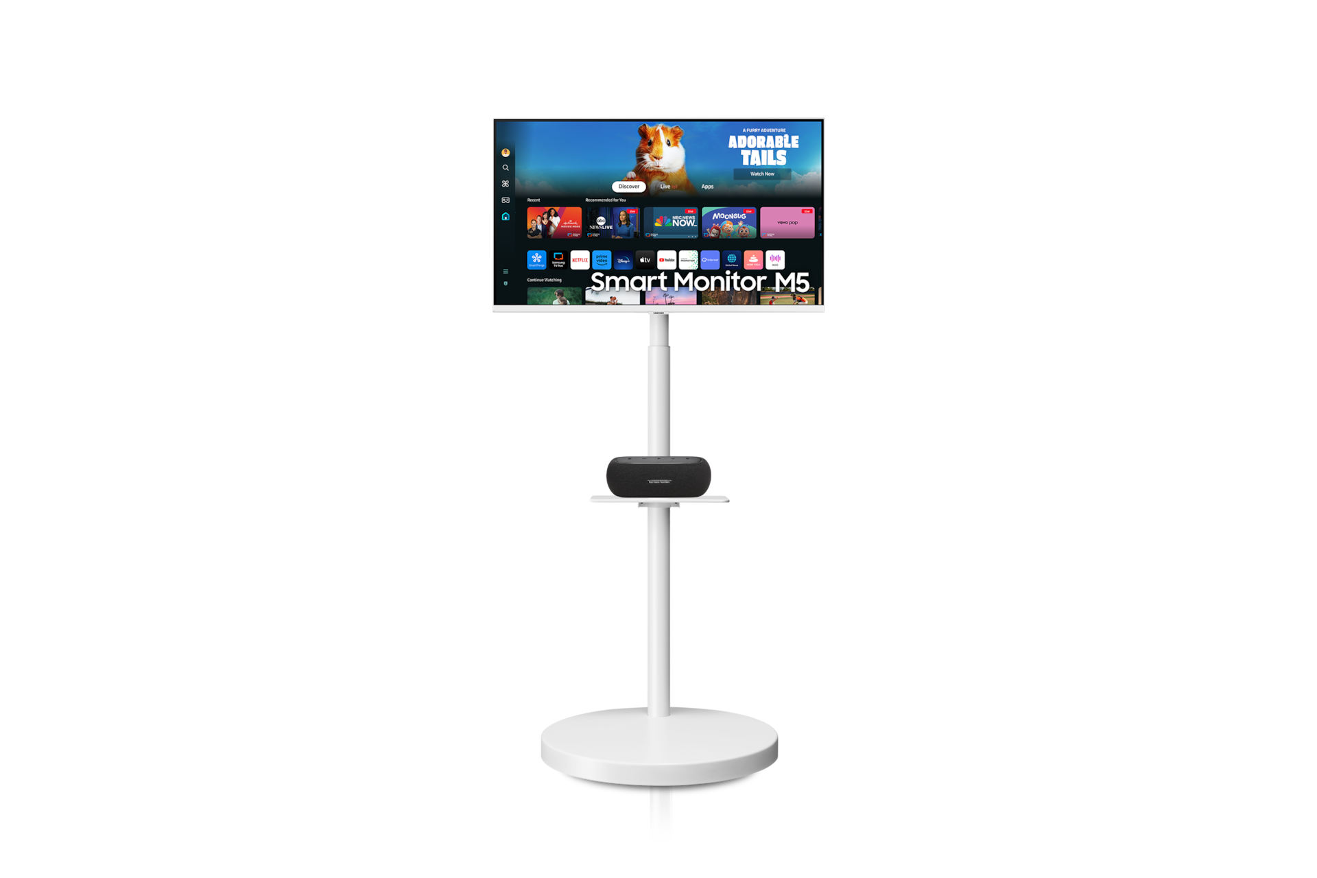 2024 무빙스타일 M5 (M50D) 화이트 (80.1 cm) + 하만카돈 LUNA 블루투스 스피커 결합 이미지