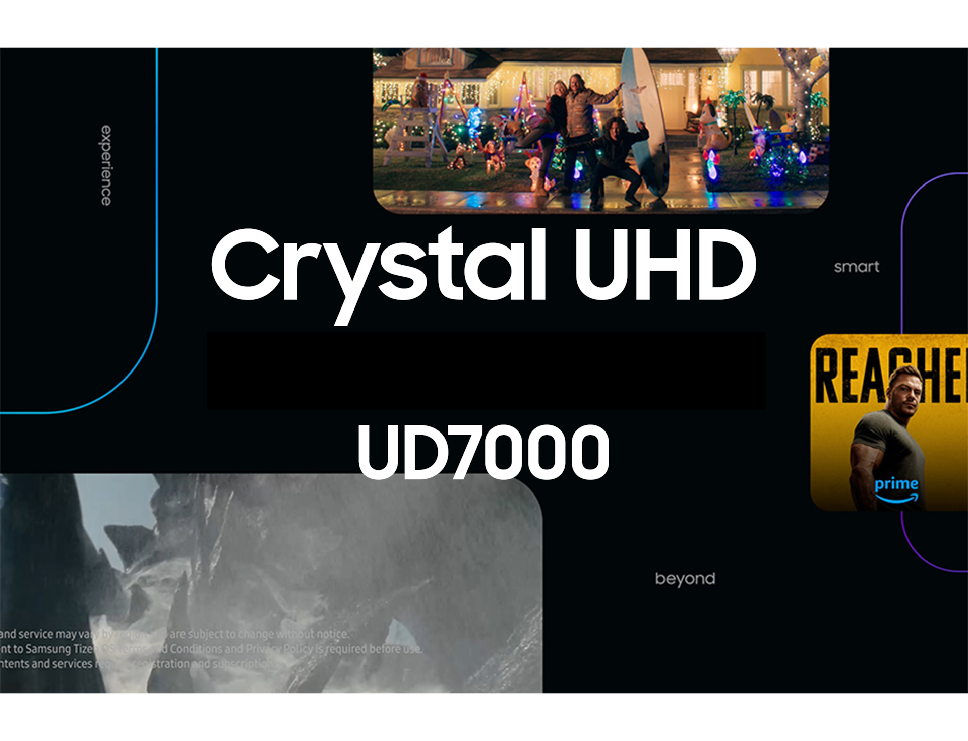 삼성 Crystal UHD UD7000 TV입니다.
