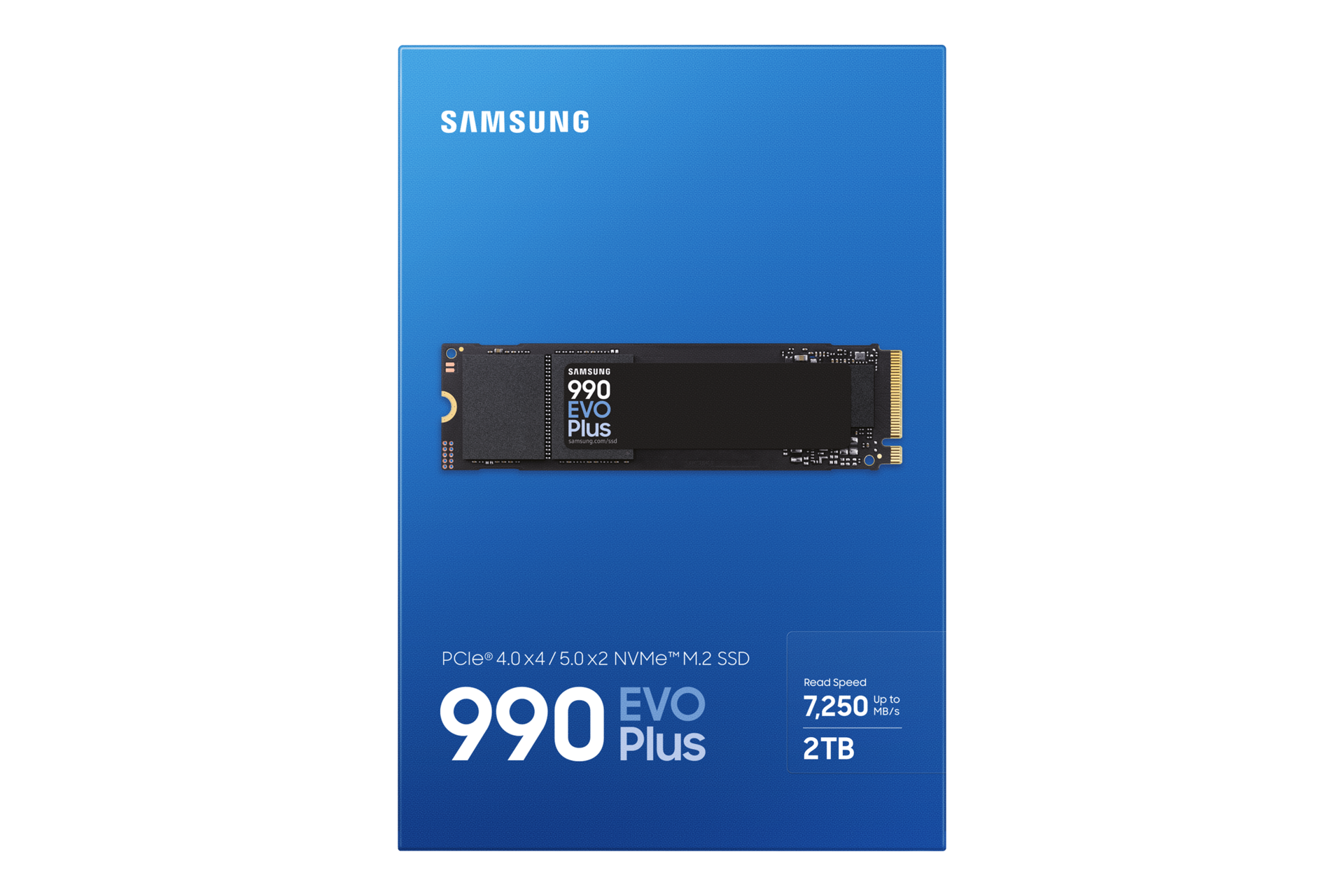 내장 SSD 990 EVO Plus NVMe 2TB (블랙) 제품 박스 정면 이미지