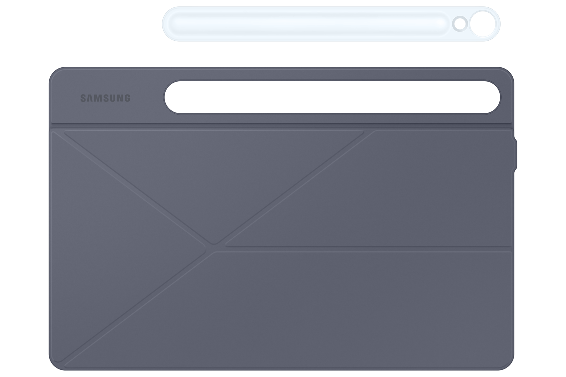 스마트 북커버 (갤럭시 탭 S9, S9 FE 호환)(블루) S펜 홀더가 분리된 후면 이미지