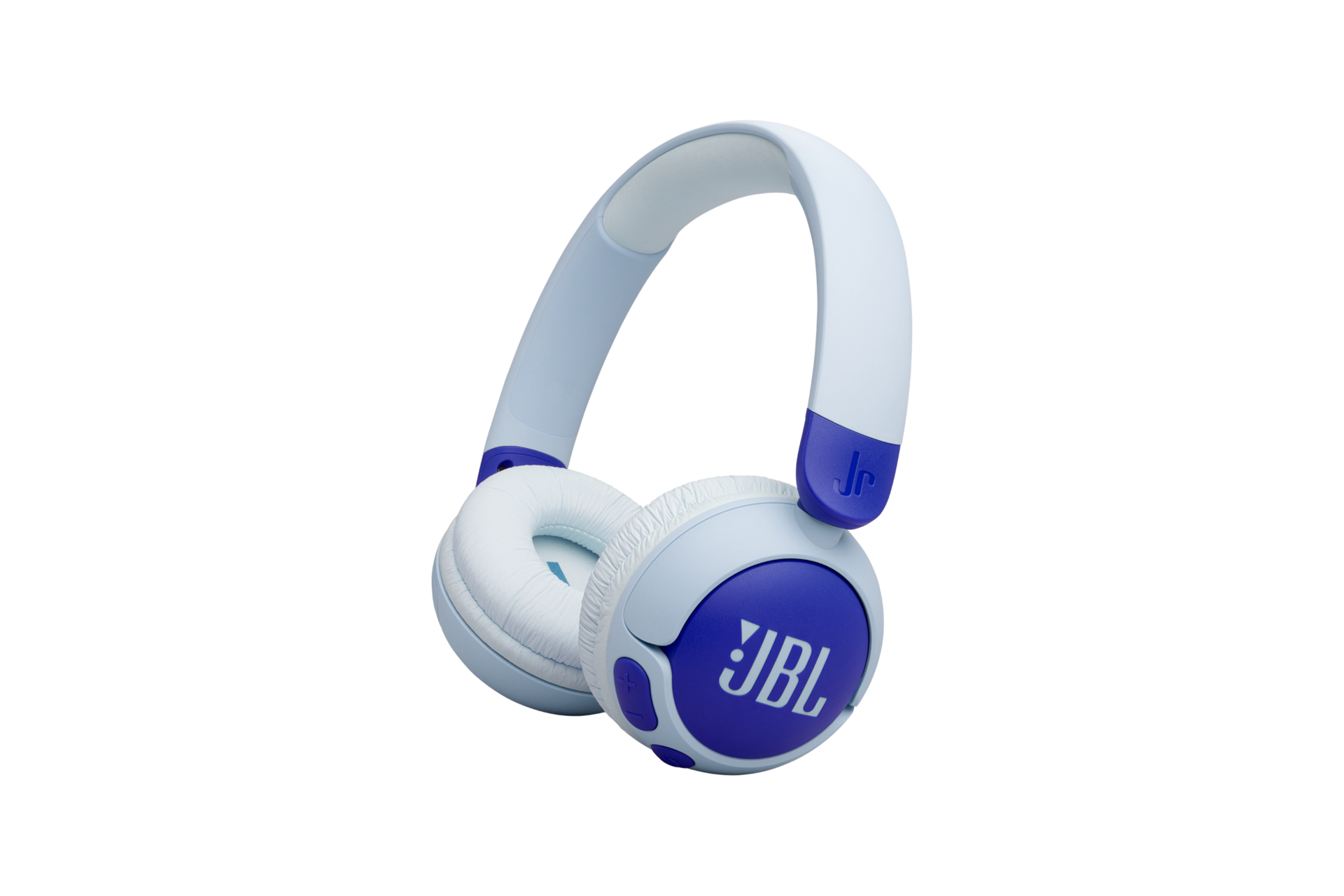 JBL JR320BT 블루투스 무선 키즈 헤드폰 블루 우측 45도